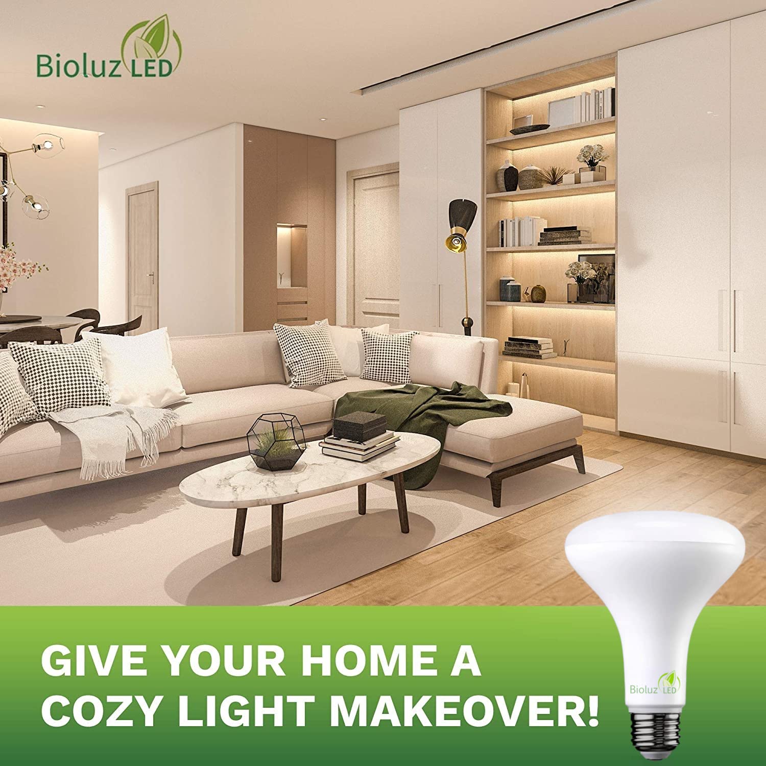 Bioluz Led 8 Pack Br30 Led Bulbs Indoor Flood Lights 90+ Cri 65W Equivalent Uses 7.5W 5000K Daylight 650 Lumens E26 Base Dimmabl