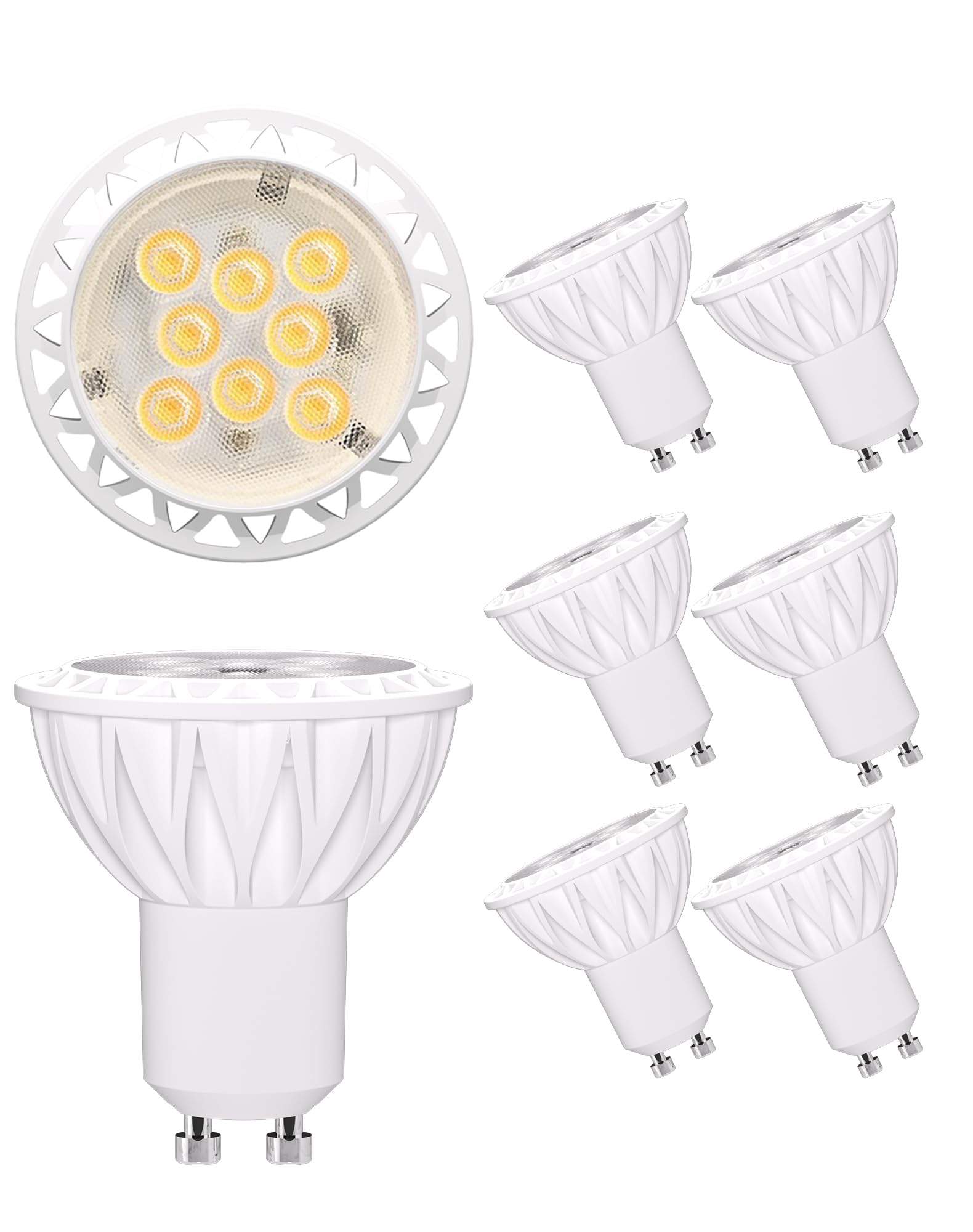 GOHDLAMP Dimmable GU10 LED Bulbs - 50W Equivalent Recessed Track Lighting - 5W 5000K Daylight White - 450LM 38 Beam Spot Light B
