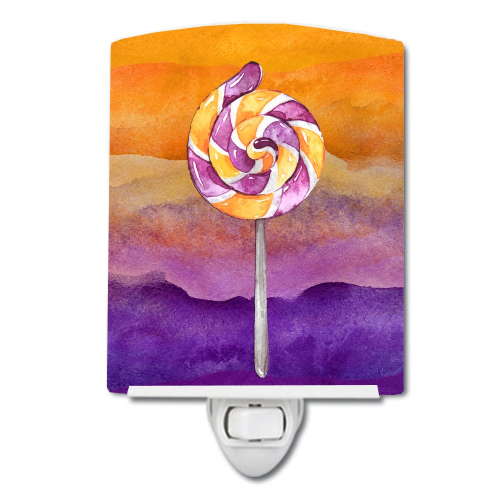 Carolines Treasures BB7466CNL Halloween Sucker Lollipop Ceramic Night Light Compact, UL-Certified, Ideal for Bedroom, Bathroom,