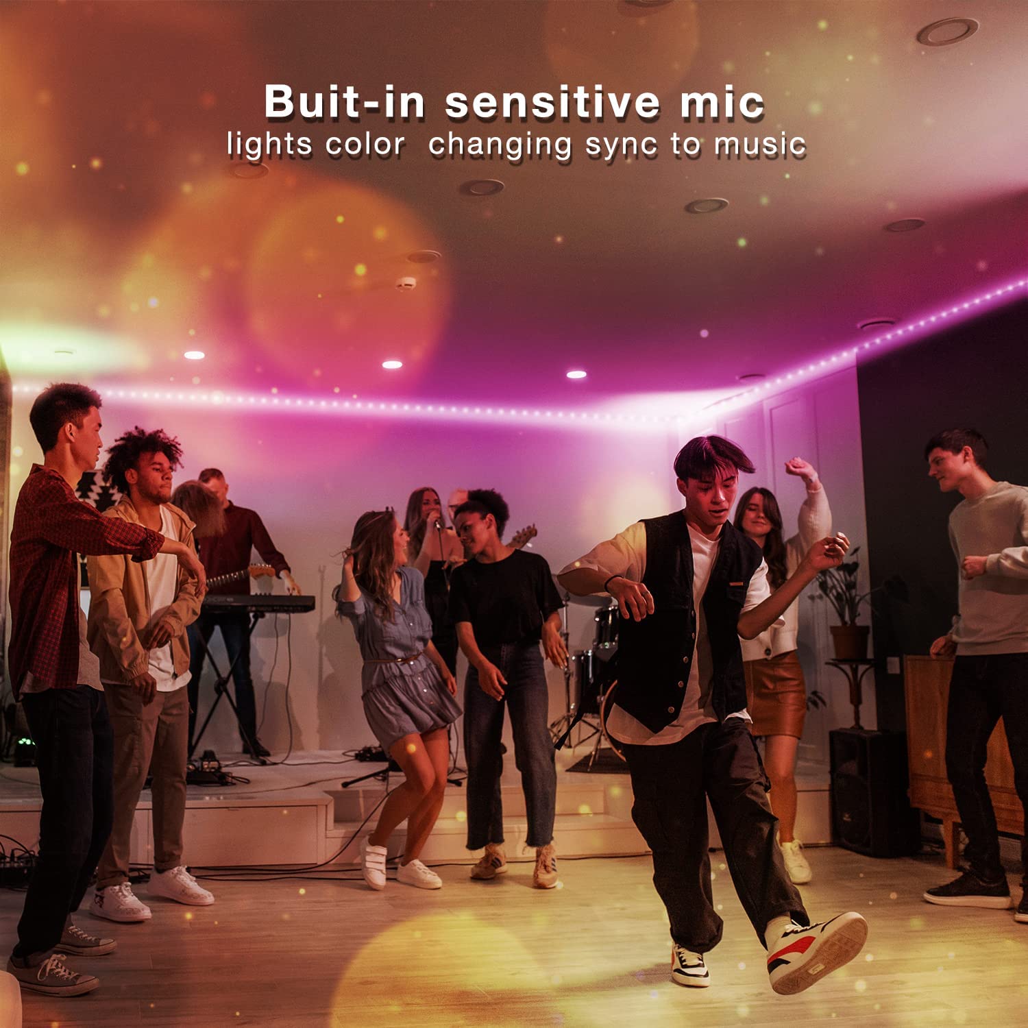 Daybetter Outdoor Led Strip Lights Waterproof, Smart Led Light Strips With Remote And App Control, 5050 Rgb Color Changing Led L