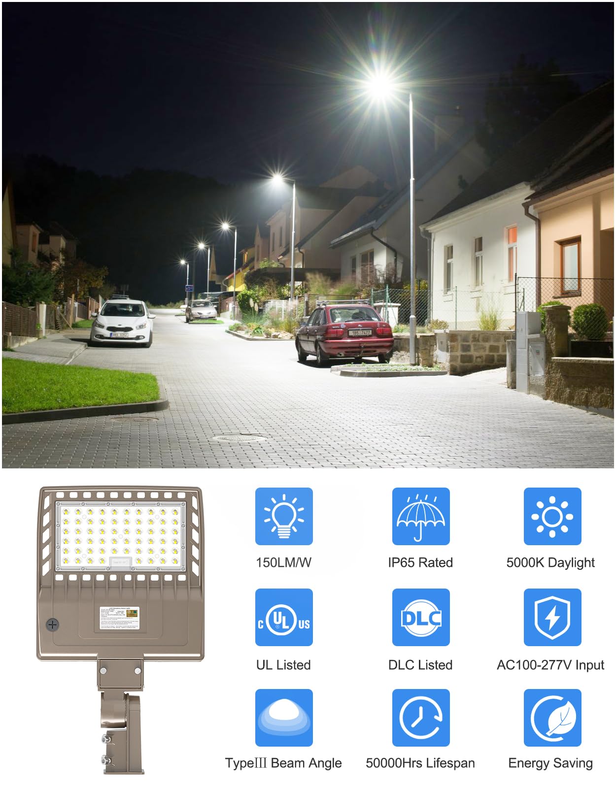 Kukuppo 200W Led Parking Lot Light  Dlc Ul Listed Industrial Grade Led Shoebox Parking Pole Light 30 000Lm 5000K Ip65 Waterproof Outdoor Commercial Area Lighting With Slip Fitter Ac100-277V