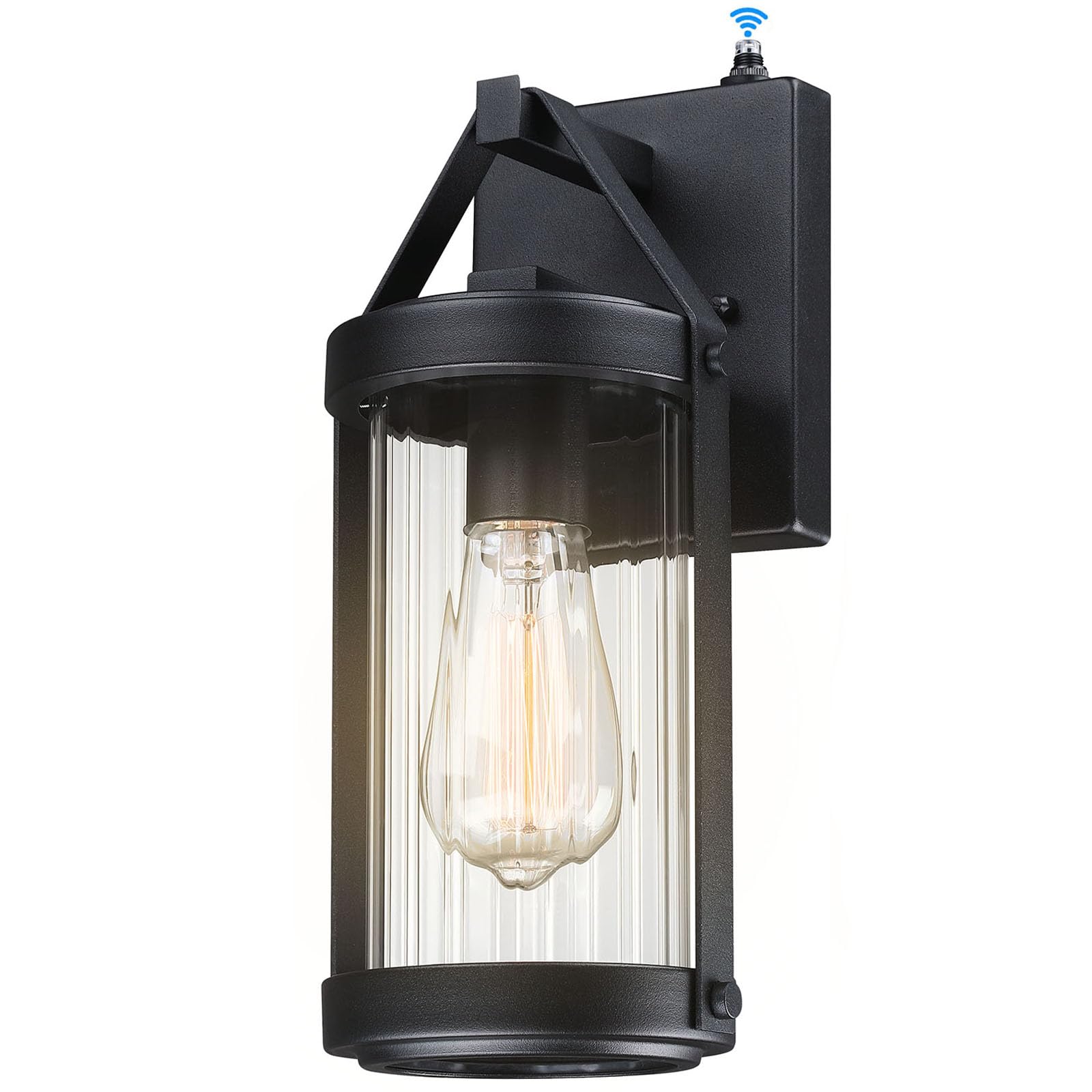 LONEDRUID Dusk to Dawn Sensor Outdoor Wall Sconce Lighting Black Exterior Porch Lantern Waterproof Outside Garage Light Fixtures