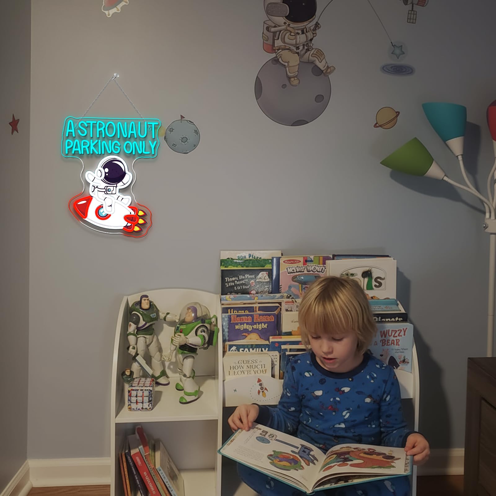 Astronauts Neon Sign Rocket Neon Signs Space Led Lights Wall Decor Astronaut Led Light For Game Room Man Cave Bedroom Kids Room Decoration Great Gift For Astronomy Lovers