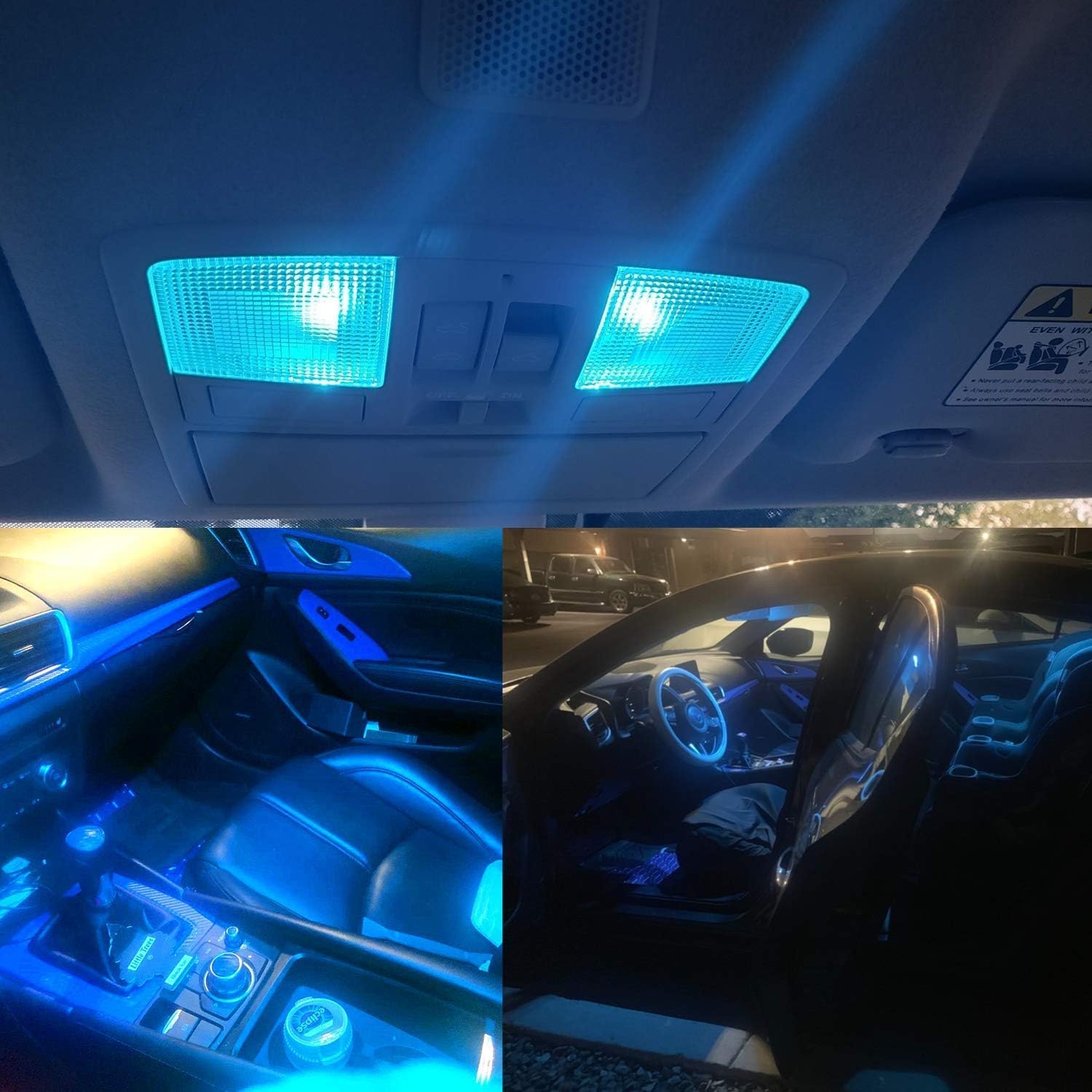 Alla Lighting 31Mm De3021 De3022 Led Festoon Bulbs, 8000K Ice Blue Eti-Smd Interior Dome, Map, Trunk, Step Courtesy Lights Lamps