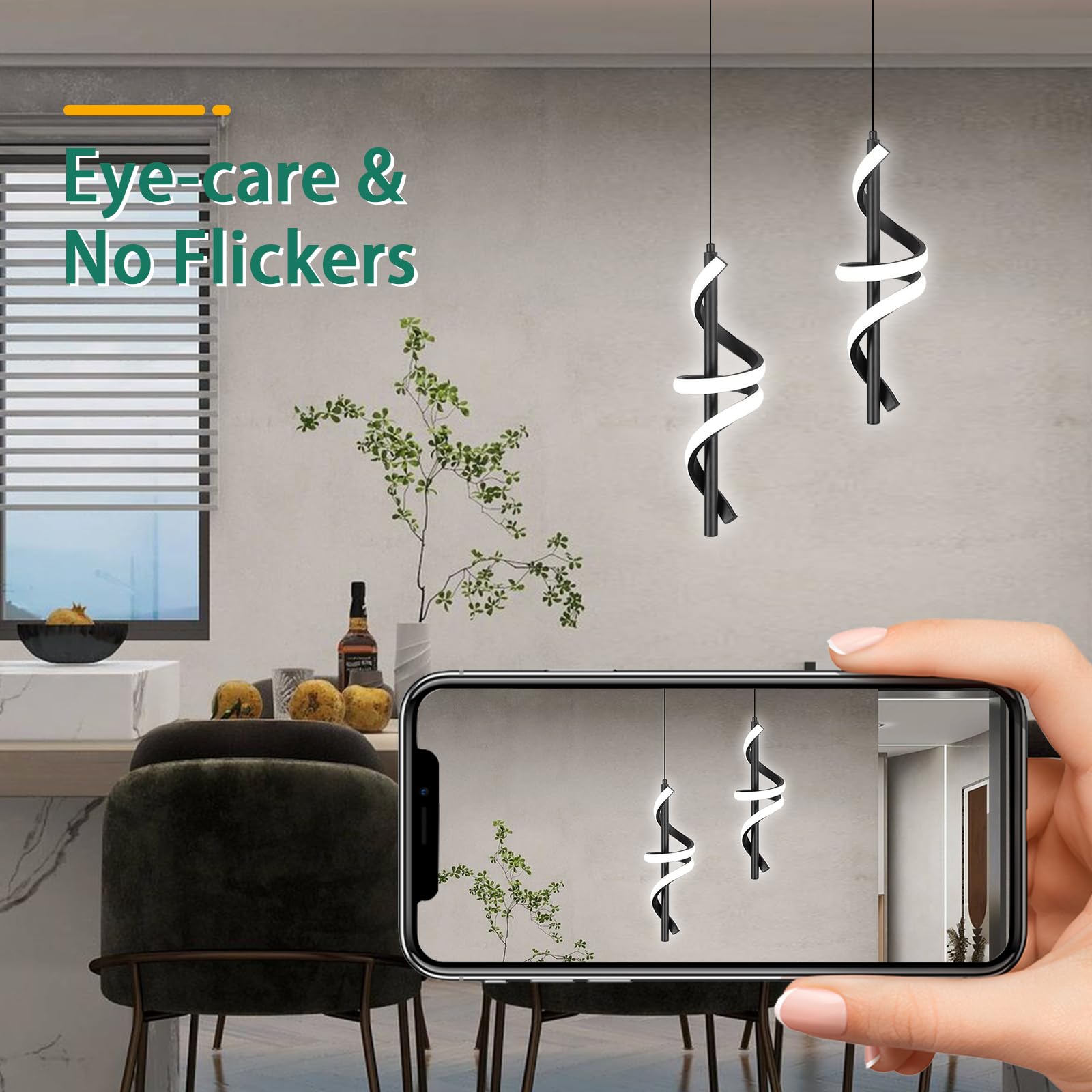 Caneoe Black Pendant Light Fixtures, Adjustable Modern Pendant Lights For Kitchen Island Small Pendant Lighting For Kitchen Isla