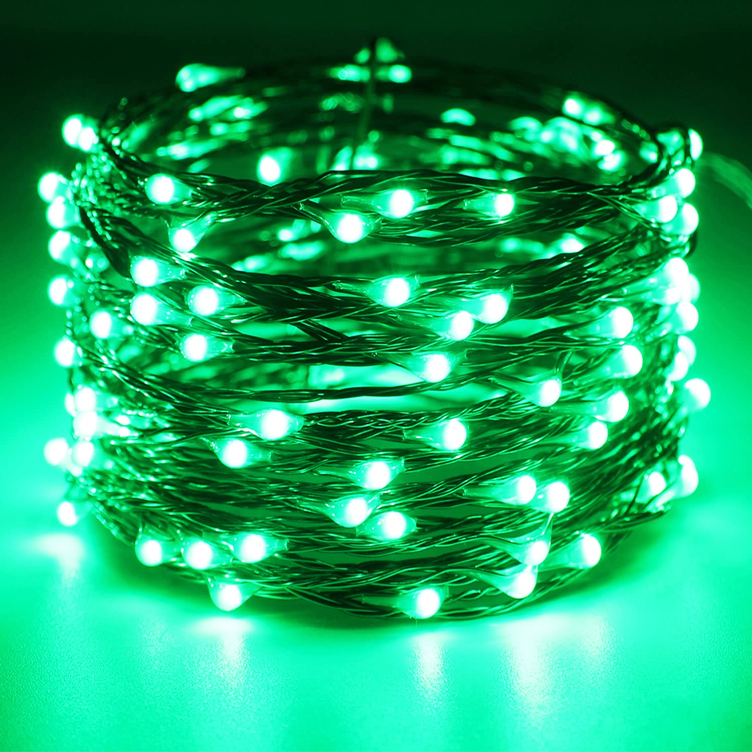 Ruichen 20Ft 120 Led Green Usb Fairy Lights, Waterproof Copper Wire For Bedroom & Decor