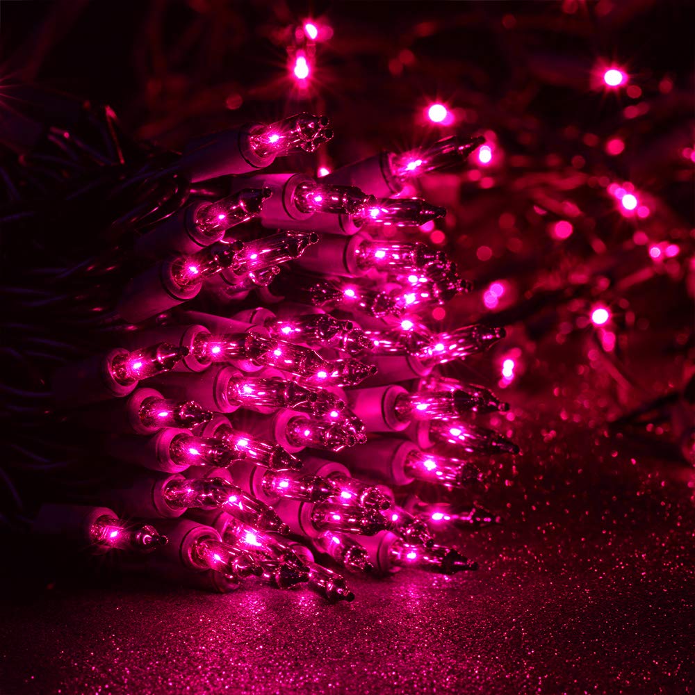 Brizled Halloween String Lights, 21.3ft 100ct Incandescent Purple & Green & Orange Halloween Lights Connectable, UL Certified Ha