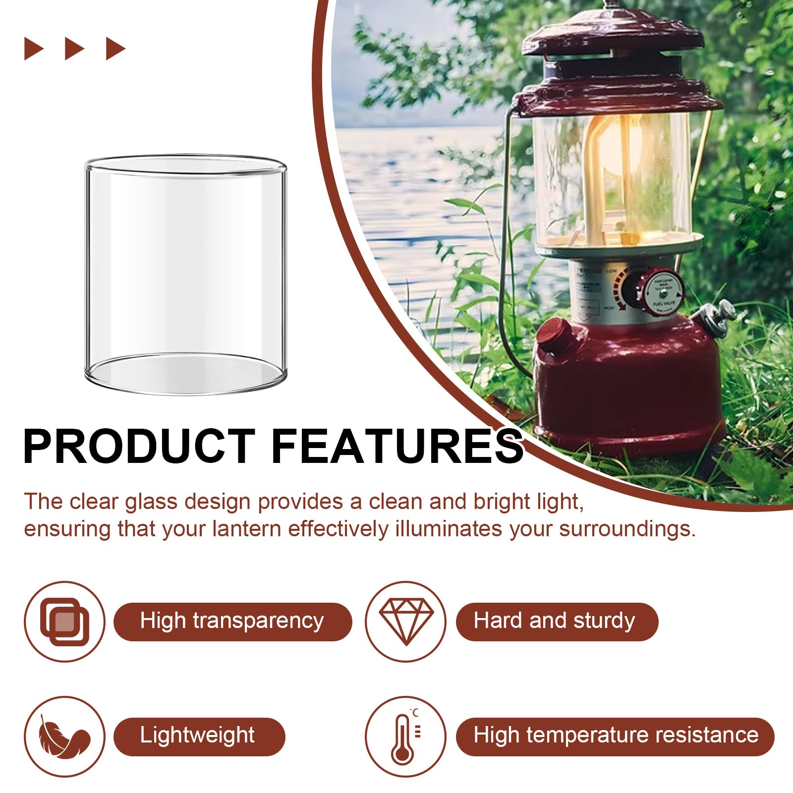 Batator Glass Globe Replacement for Coleman 288 Lanterns - Large, White, Crack Resistant, Ideal for Camping & Emergency Use