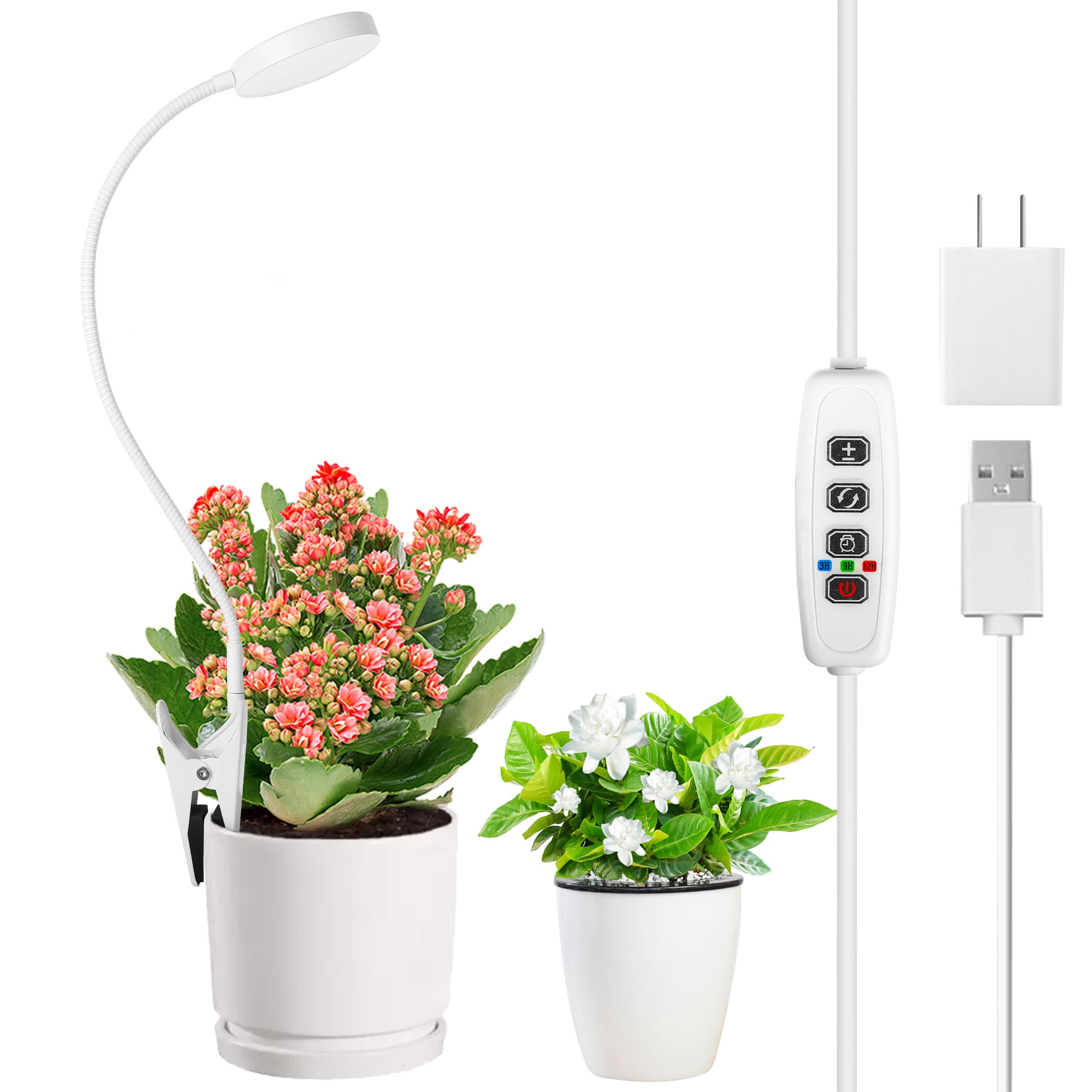 EWPJDK Grow Light for Indoor Plants Full Spectrum Plant Grow Lights 72 LED Plant Light Grow Lamp for Indoor Growing Pot Clip LED