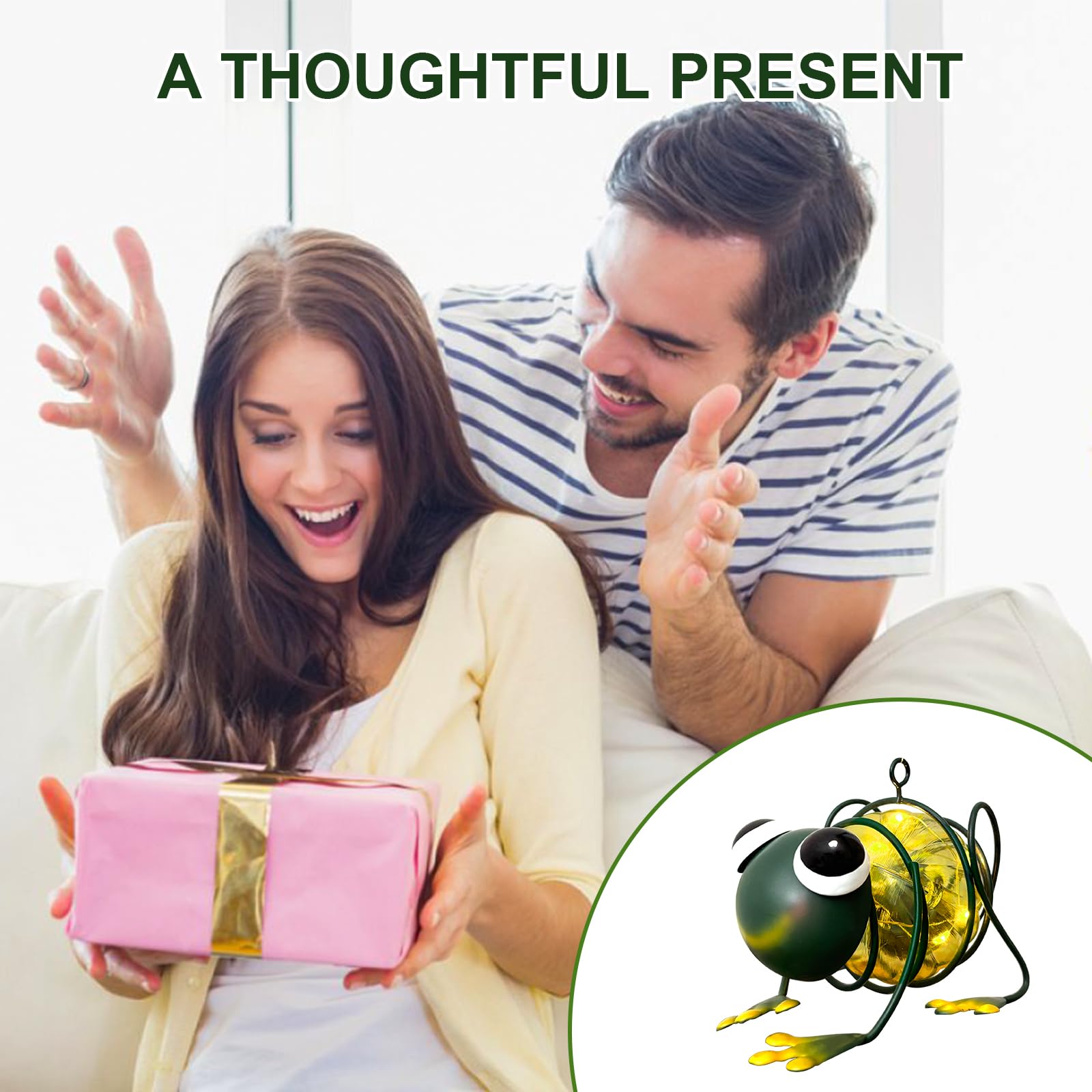 Evolux Solar Outdoor Frog Lights For Garden - Outdoor Statues Figurine Lights For Lawn  Patio  Balcony  Yard Ornament Cut Housewarming Gifts(1 Pc)