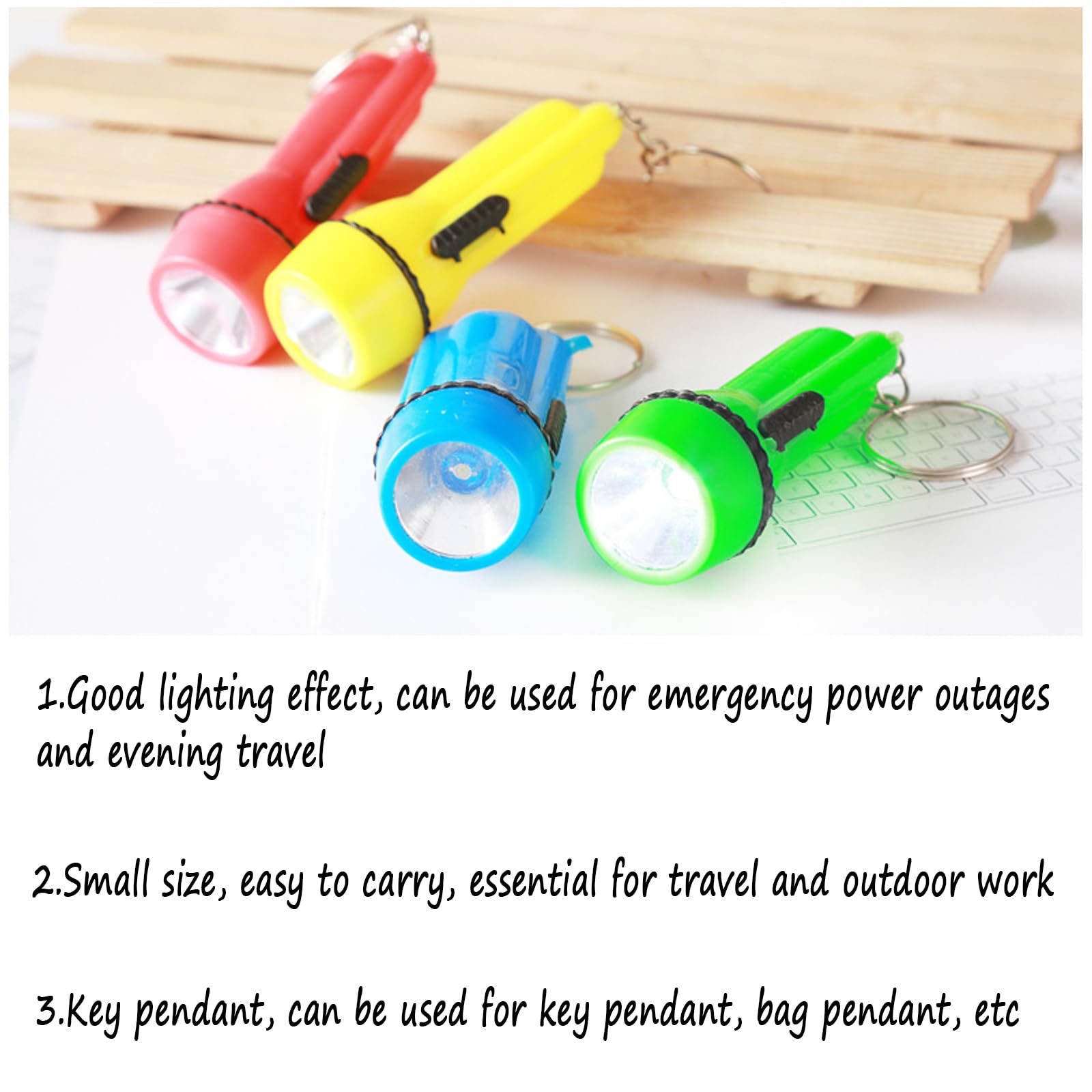 Winbar Mini Flashlight Keychain, 24Pcs Bulk Assorted Colors Toy Flashlight For Hiking Camping Party For Kids Night Reading Party Camping Emergency And Hunting