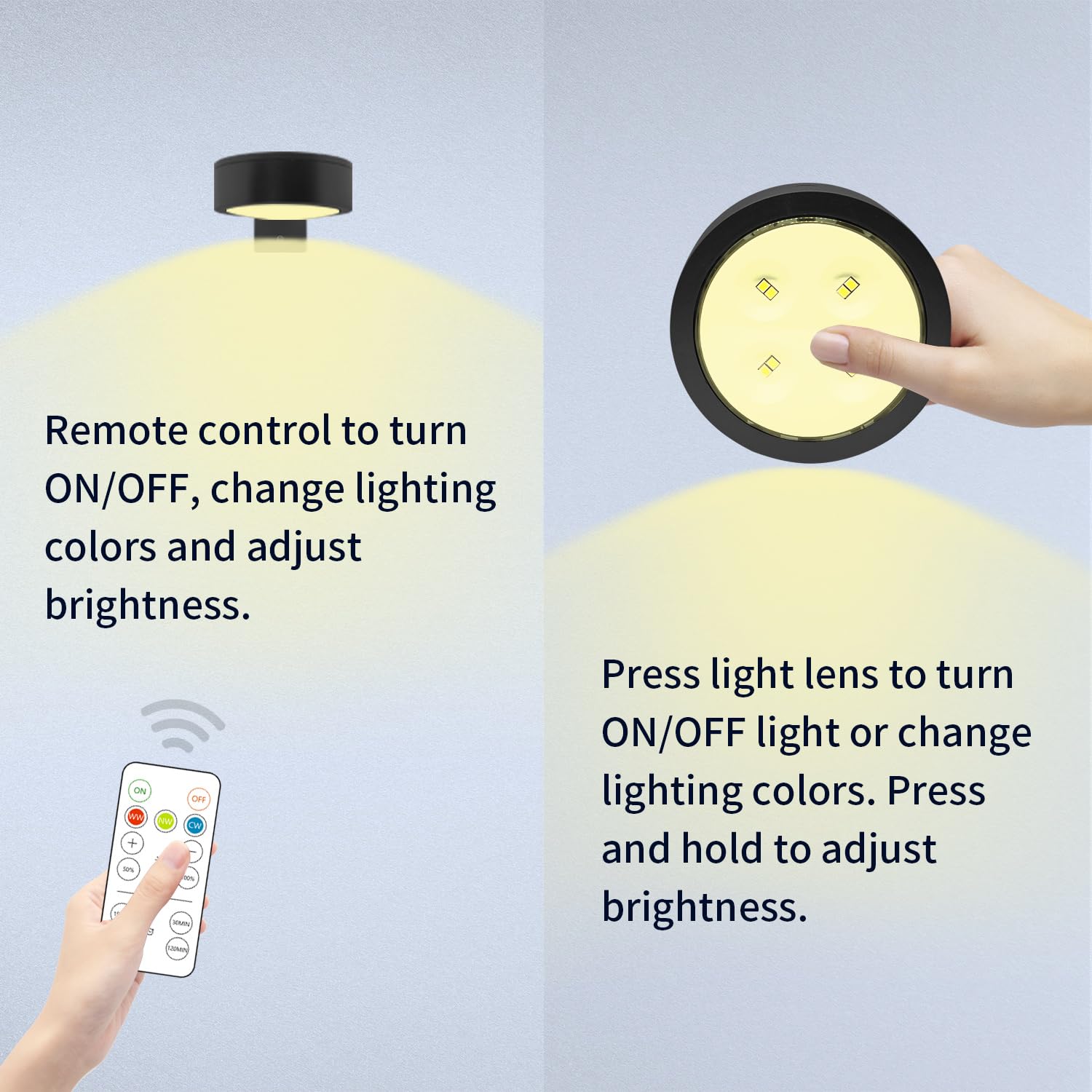 Arixinks 3Pack Picture Light Battery Operated With Remote, Painting Light For Art With 3 Lighting Colors&Dimmable, Led Art Displ