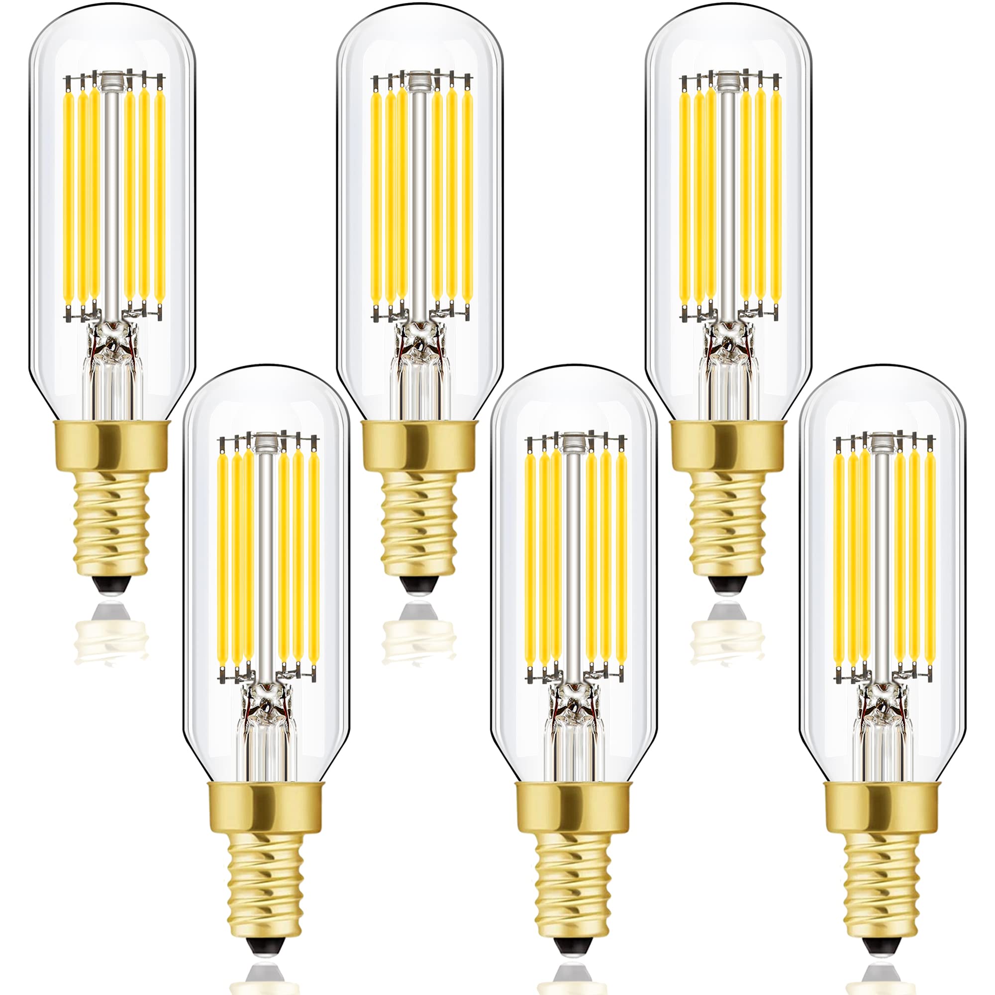 Leools E12 Led Bulb Dimmable 6W Equal 60 Watt Light Bulb Daylight 4000K T6 T25 E12 Candelabra Bulb 60 Watt For Chandeliers,Ceili