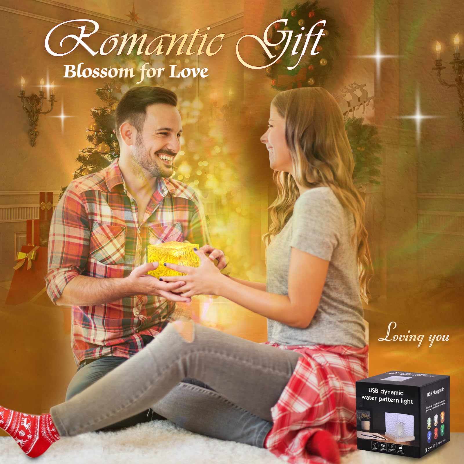 RICHMYC Ocean Wave Projector Light, 16 Colors, Remote Control, 4.8 inches, Acrylic, Cordless, Model CVR1