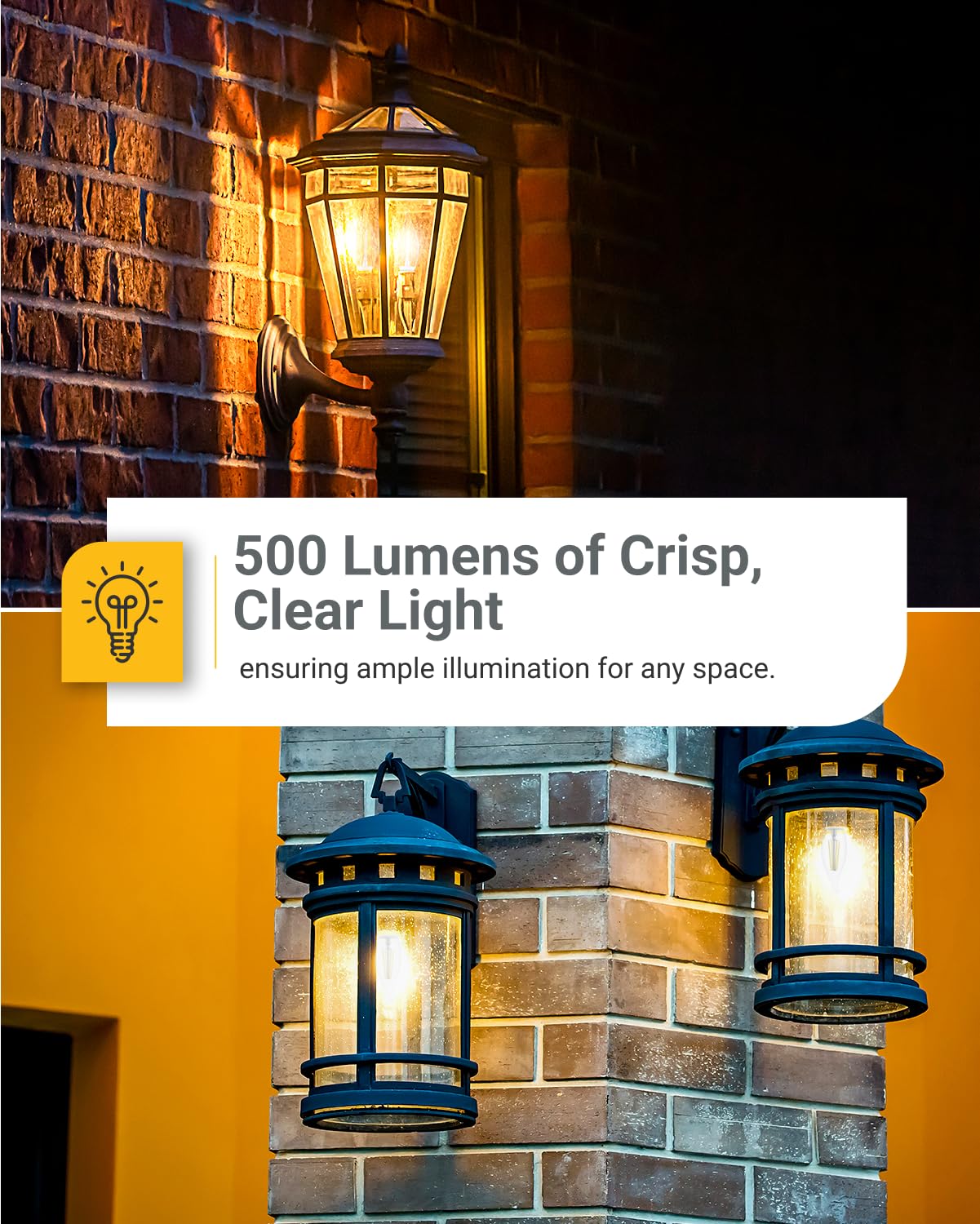 Sunco Lighting CA11 LED Candelabra Bulbs, 10 Pack, 5W=40W, 2700K Soft White, E12 Base, Decorative Flame Tip, Photocell