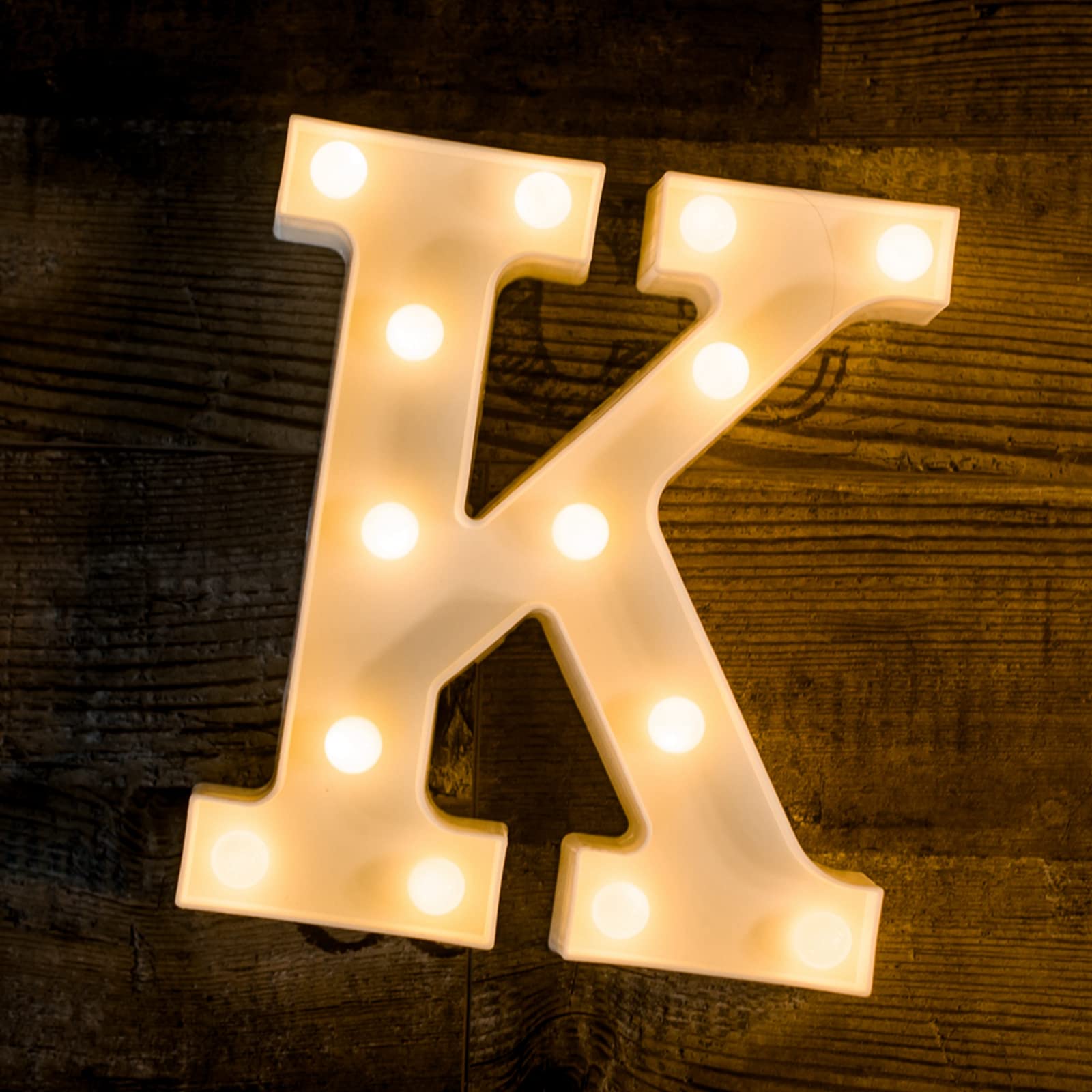 Foaky LED Letter Lights Sign for Wedding/Birthday Party, Battery Powered, Home Bar Decoration, Material: Acrylonitrile Butadiene Styrene