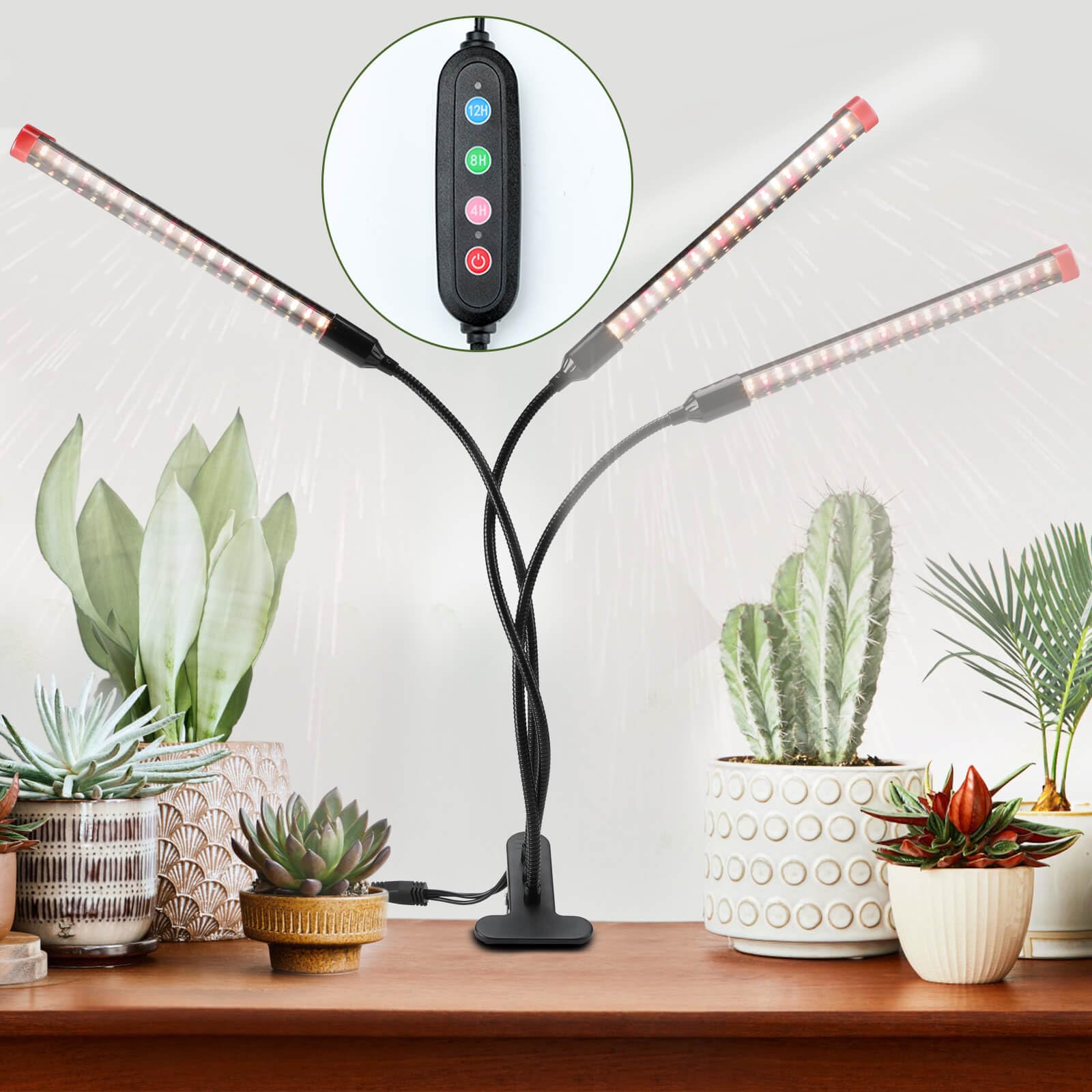 Game Changer! 27W Power Home Plug, Not 10W Adapter, Fecida Clip Grow Lights For Seed Starting With Timer, Enough Bright Like Sun Full Spectrum Grow Lights For Indoor Plants, Bonsai, Seedlings