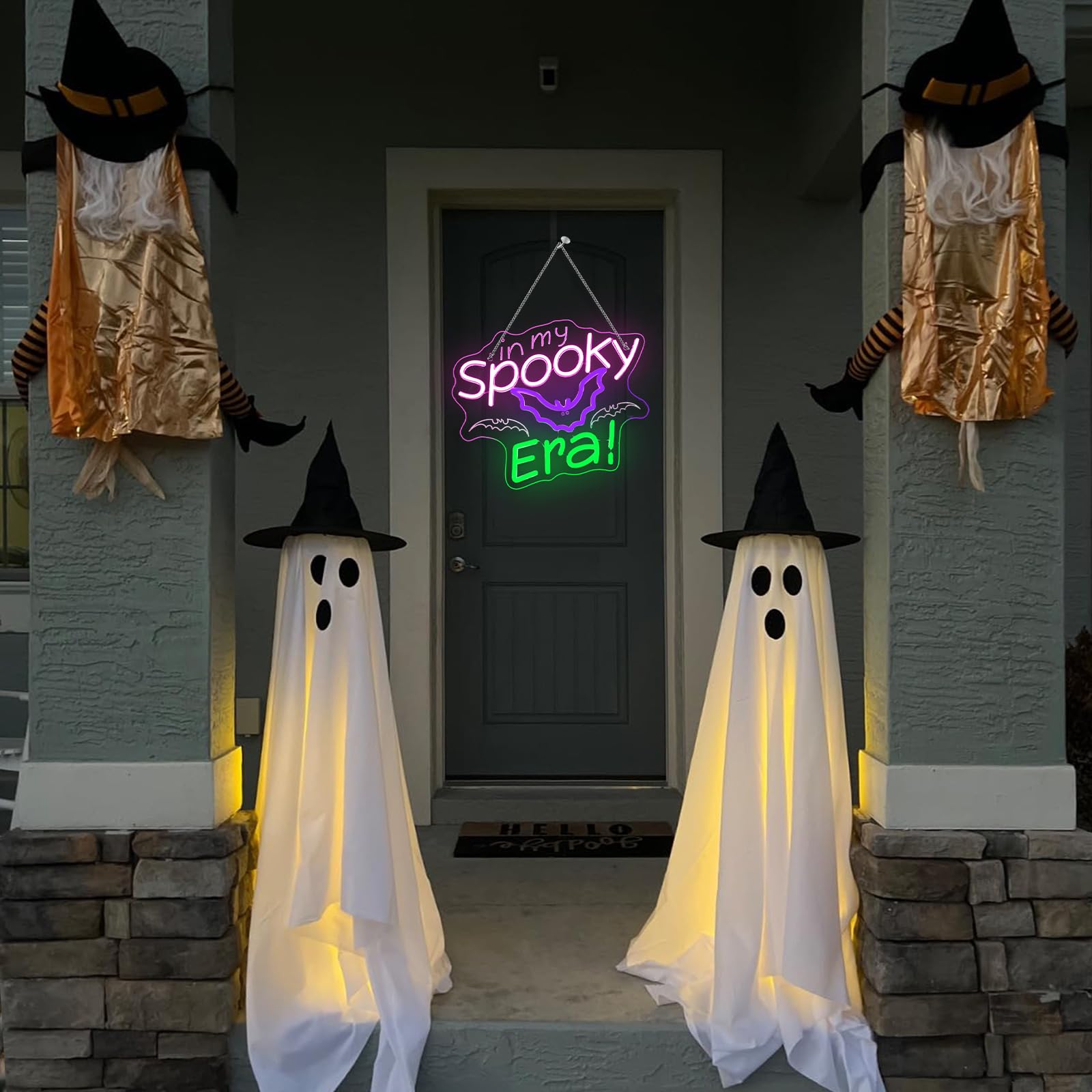 Halloween Neon Sign Bat Neon Signs For Wall Decor In My Spooky Era Led Lights Colorful Light Up For Halloween Bar Party Man Cave Club Door Bedroom Home Decoration Horror Gifts