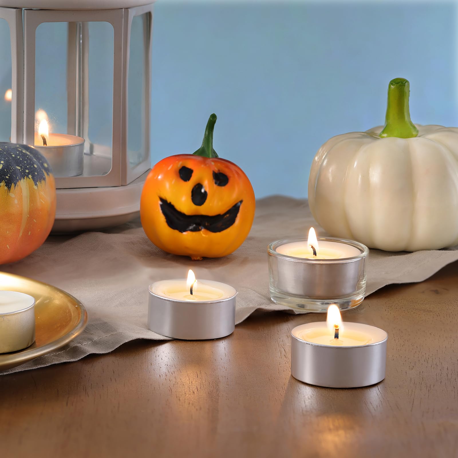 DEVI 6H Soy Wax White Tea Lights Candles 100 Pack Paraffin-Free, Soy Tealight Votive Candles Bulk-6 Hours Long Burning, Unscente