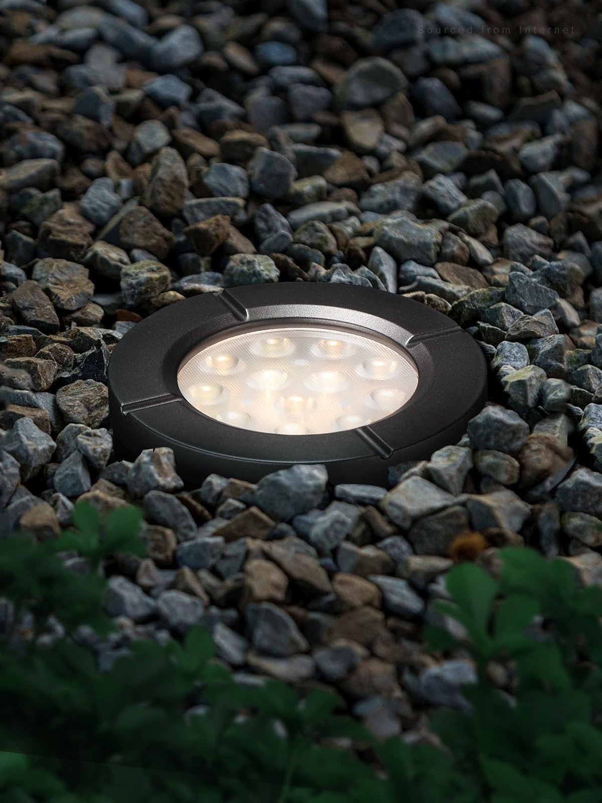 LEONLITE 6W LED Well Lights, IP67 Waterproof, 12-24V AC/DC, Aluminum, 3.38 Inch, Black, Pack of 6, Model 826