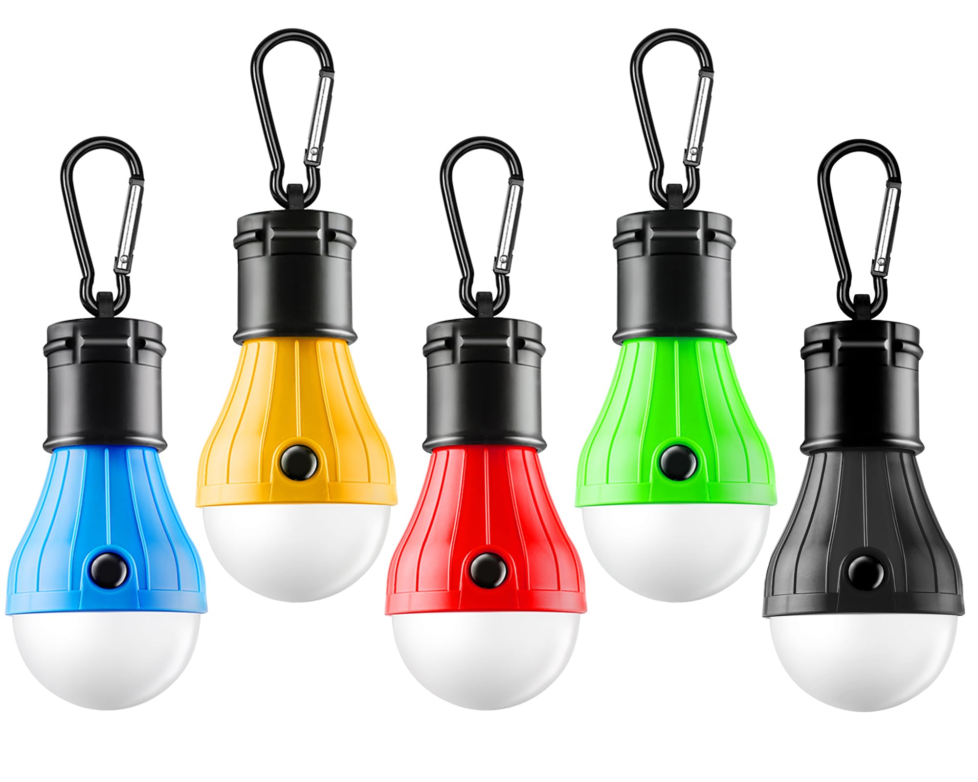 FLY2SKY Tent Lamp 5 Packs Portable Tent Light Clip Hook Hurricane Emergency Lights LED Camping Light Bulb Camping Tent Lantern Equipment for Camping Hiking Backpacking Fishing Outage