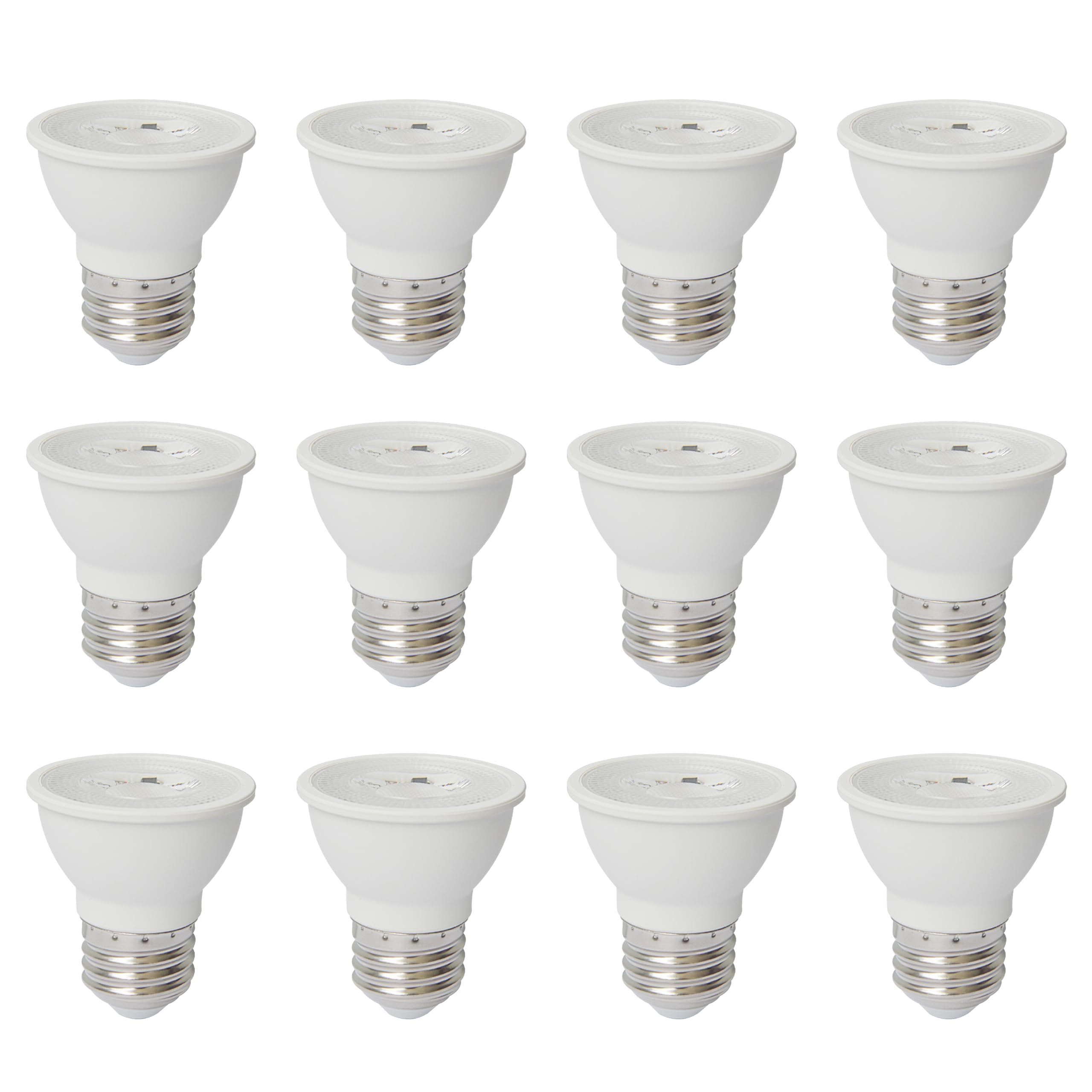 Sunlite LED PAR16 Dimmable Spotlight Bulb, 7W (50W Halogen Replacement), 500 Lumens, E26 Base, 4000K Cool White, 12-Pack