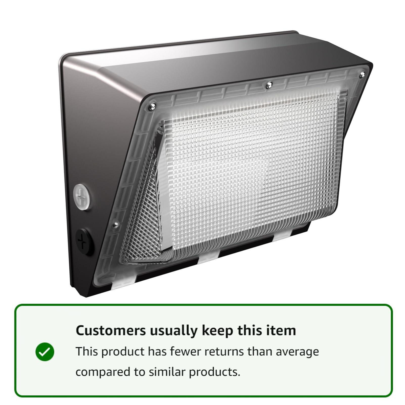 Lightdot 150W LED Wall Pack Lights, 8Pack, 22500Lm, 5000K Daylight, IP65 Waterproof, Brown, Model WPM-17-468-N