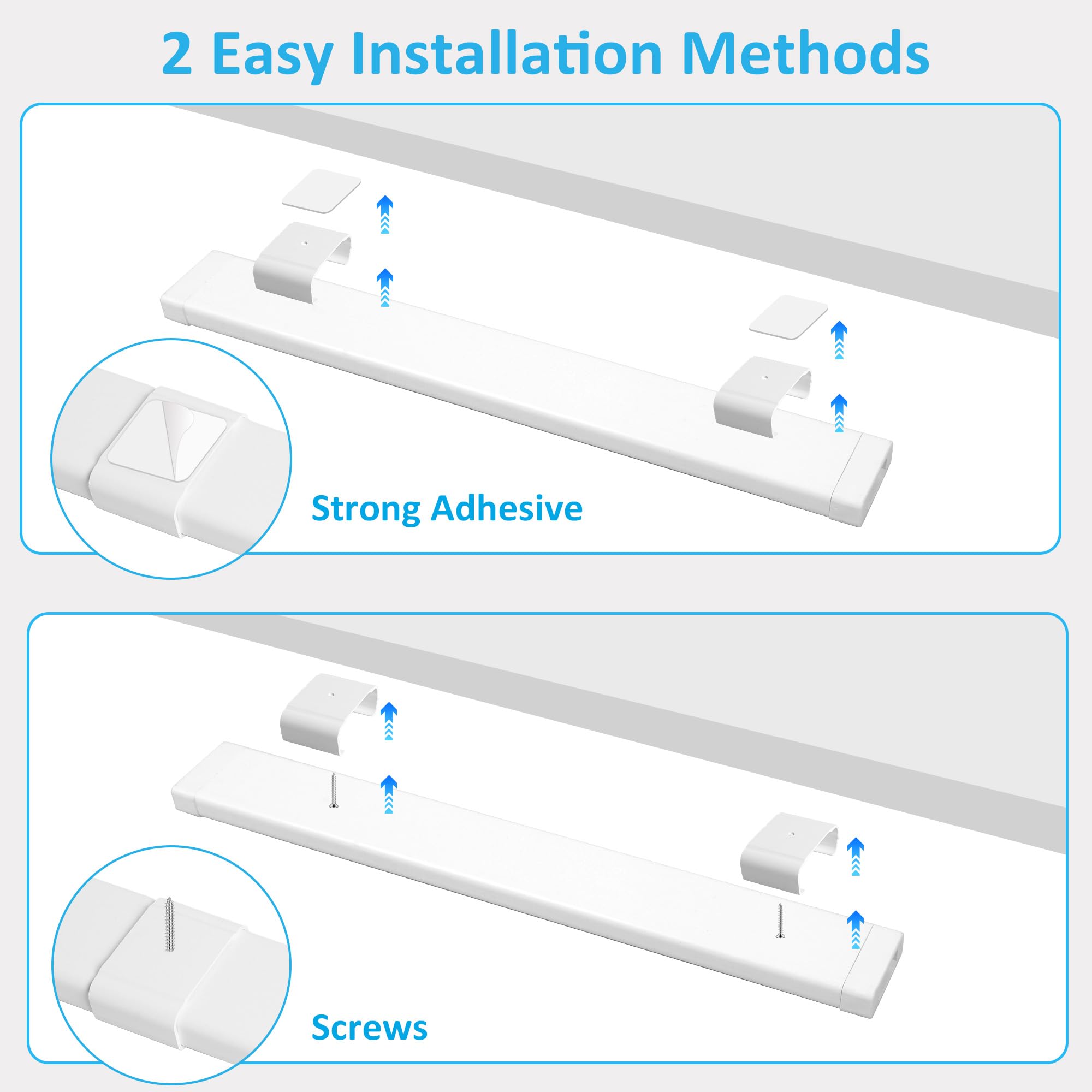 maylit Under Cabinet Lighting Plug in, 14" LED Light Bar, White, Renter Friendly, Ideal for Kitchen, Desk, and Workbench