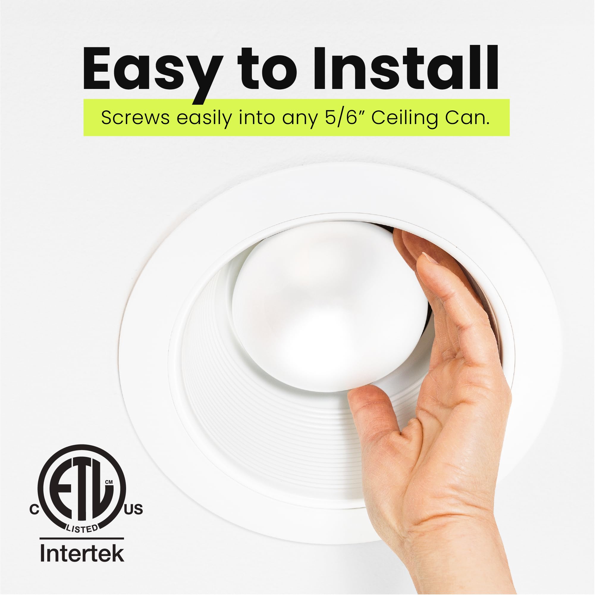 Feit Electric Br30 Led Light Bulbs, 100W Equivalent, Dimmable, E26 Standard Base, 80 Cri, 1400 Lumens, 2700K Soft White, 120V, 10 Years Lifetime, Damp Rated, 6 Pack, 100Br30Dm82710Kled/6