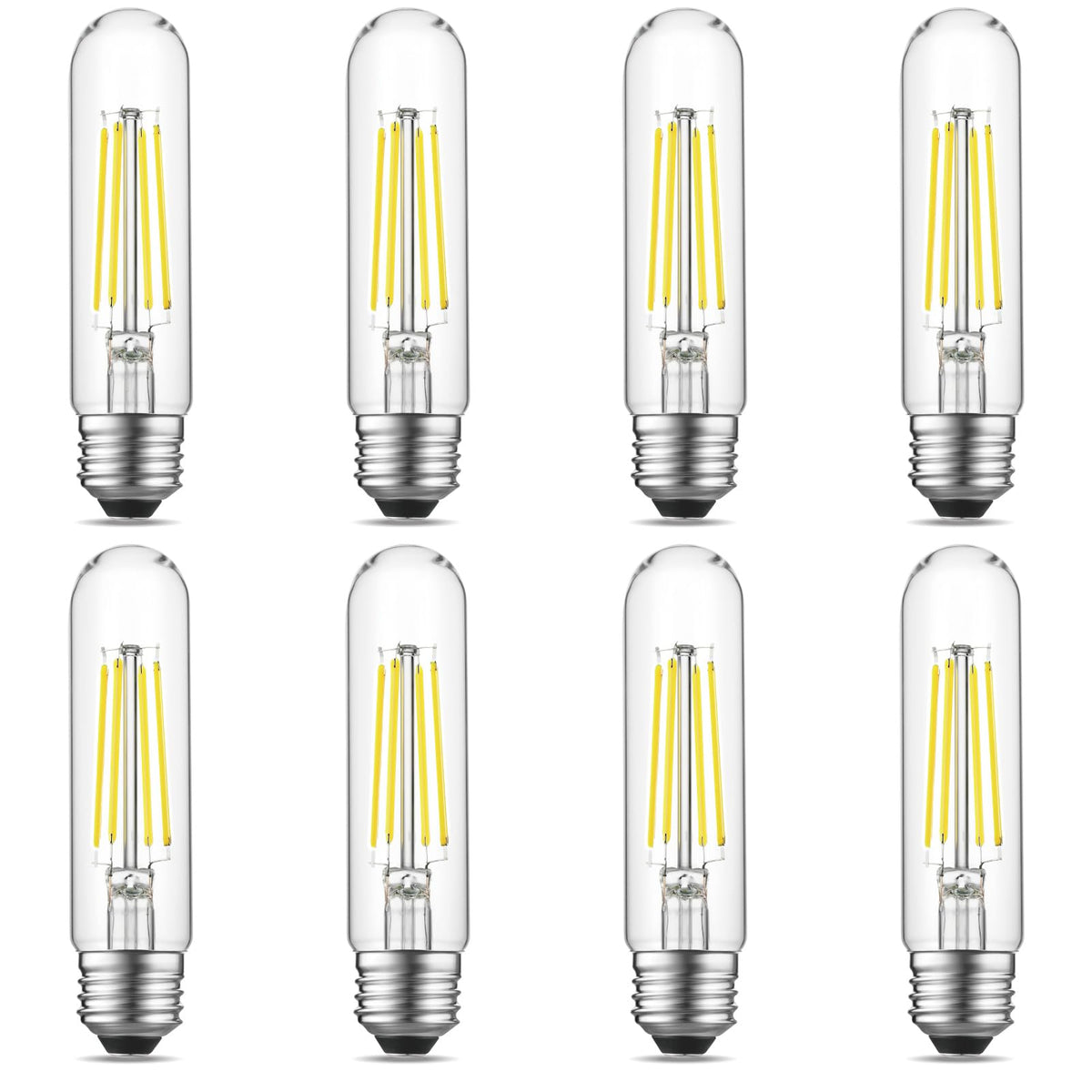 Gozelux 5 Inch Tubular Led Edison Bulb, Daylight 5000K Led 6W 750Lm Dimmable Vintage Bulbs, 60 Watt Equivalent, E26 Base, T10 Le