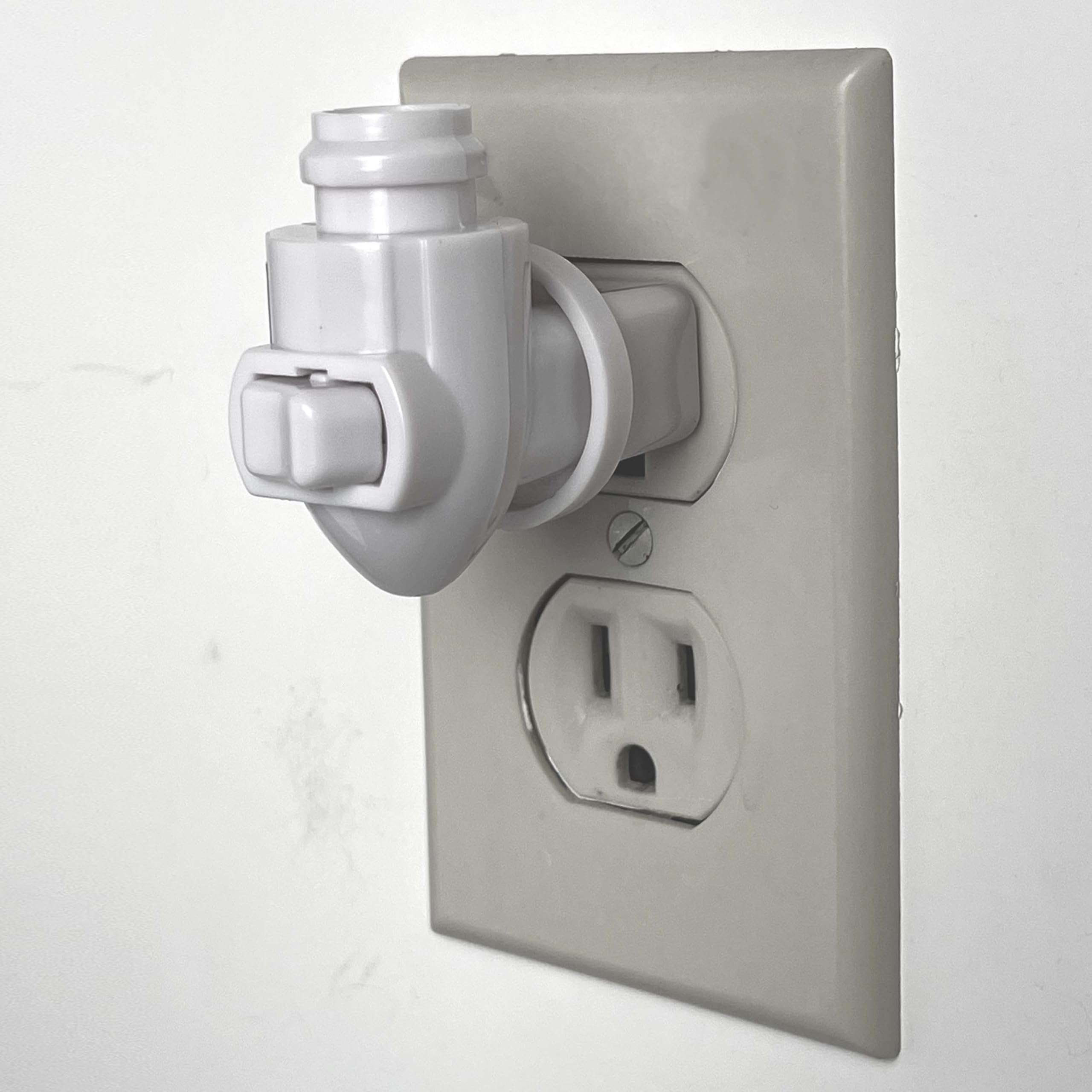 The Porcelain Garden White Rotating Night Light Plug, Swiveling Replacement Plug, 120V, E12, For Diy Night Light Projects