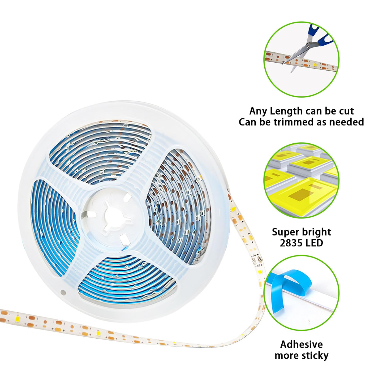 Solar Led Strip Lights Outdoor Tape Light Waterproof 20Ft 180 Led Rope Lighting Cuttable With 8 Modes For Wrap, Pool, Stair, Ste