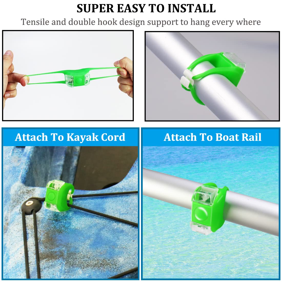 Botepon Marine Boat Bow Lights, Red And Green Led Navigation Lights, Kayak Accessories, Marine Safety Lights Battery Operated For Boat Pontoon Kayak Yacht Motorboat Vessel Dinghy