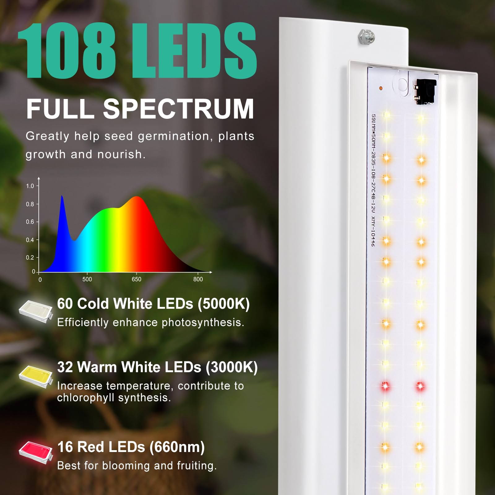 Foxgarden® Grow Light Stand, Advanced Led Plant Growth Lighting With 4/8/12H Timer, 6 Dimming Options, And Adjustable Height - Optimal For Indoor Plants In Seedlings, Vegetative, And Flowering Phases
