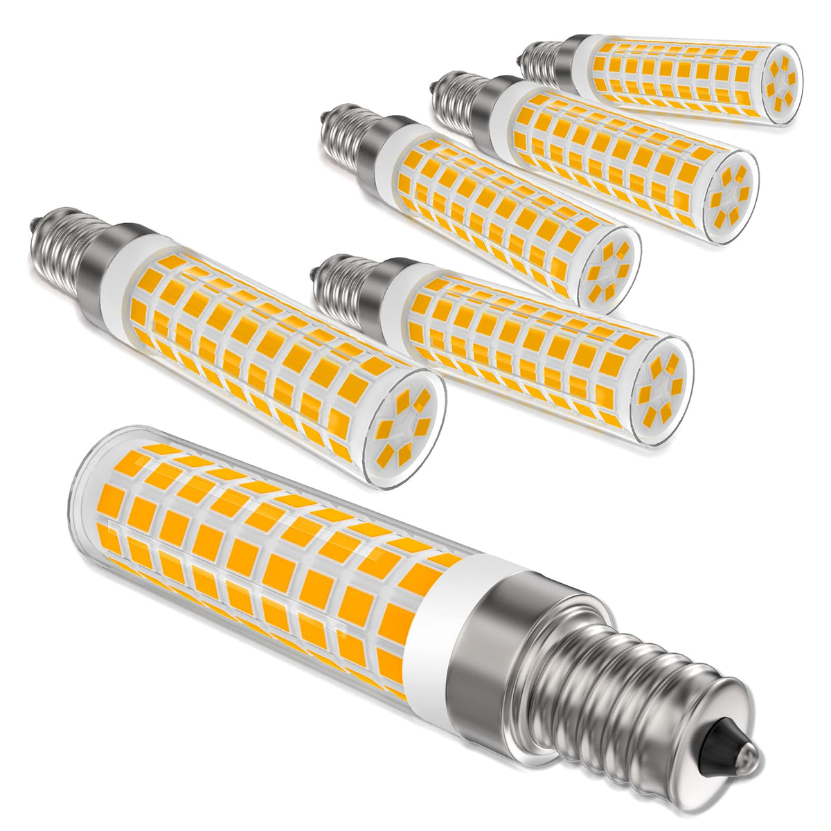 E12 100W Dimmable Replacement Led Candelabra Bulbs C7,3000K Warm White,Ac120V 10W 1000 Lumen T6 E12 Led Chandelier Light Bulbs F