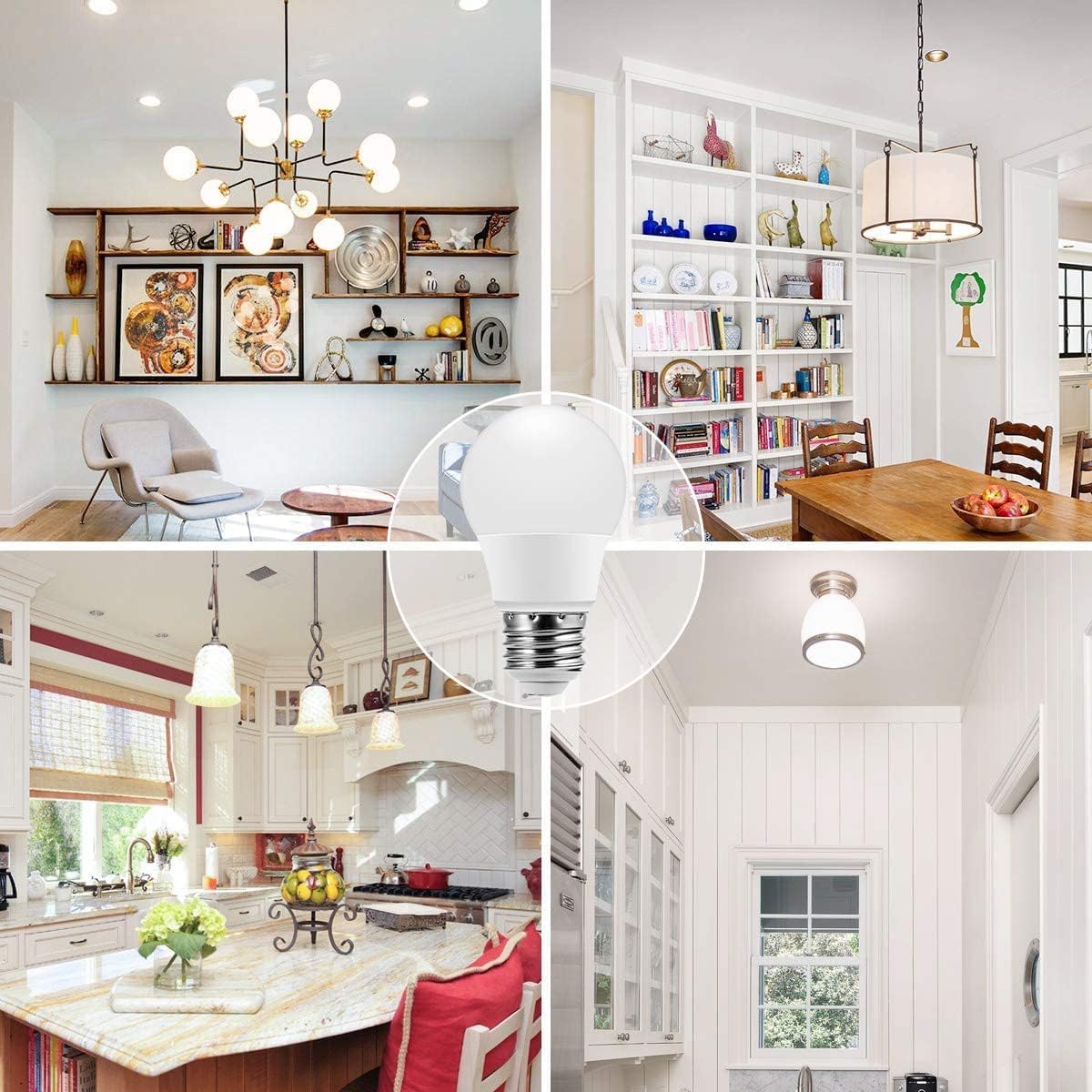 Anivona Refrigerator Light Bulb  40W Equivalent 120V A15 Fridge Light Bulbs  5W E26 Medium Base Daylight White 5000K For Freezer Lighting  Non-Dimmable  2 Pack