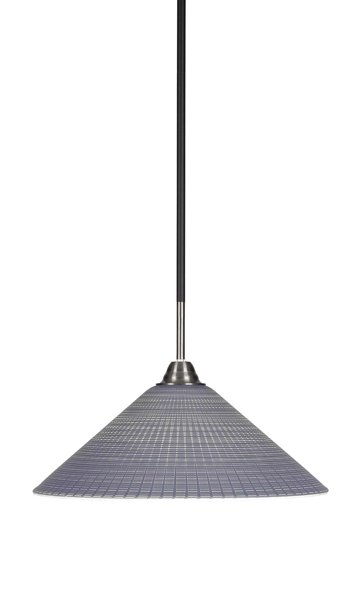 Toltec Lighting Paramount 1 Light Pendant In Matte Black & Brushed Nickel (3401-Mbbn-4012)