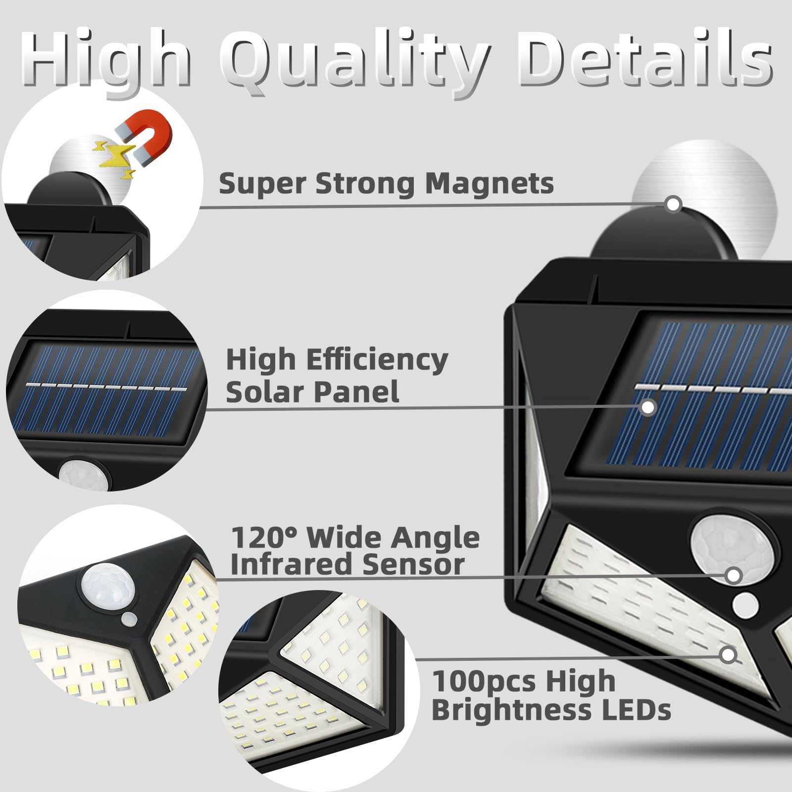 Hifor RV Lights, Magnetic Motion Sensor, Waterproof, Black, 2 Pack