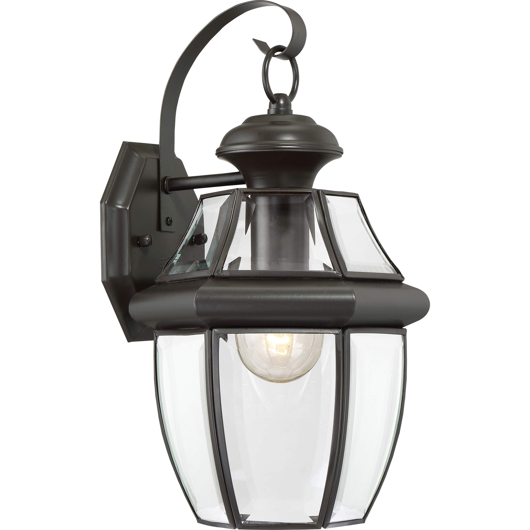 Quoizel Newbury 14 Outdoor Wall Lantern, Medici Bronze with Clear Beveled Glass, French Country Style, ETL Wet Location