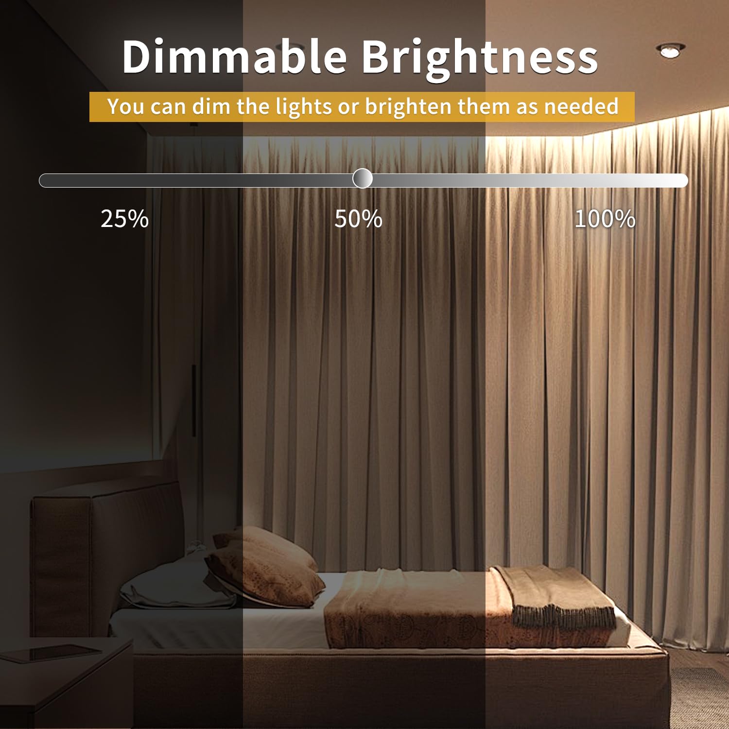 Yeewhale 100FT COB LED Strip Lights, Dimmable 3000K Warm White, Flexible LED Tape Light with Remote & App Control, Model Yeewhale-100cobNB01