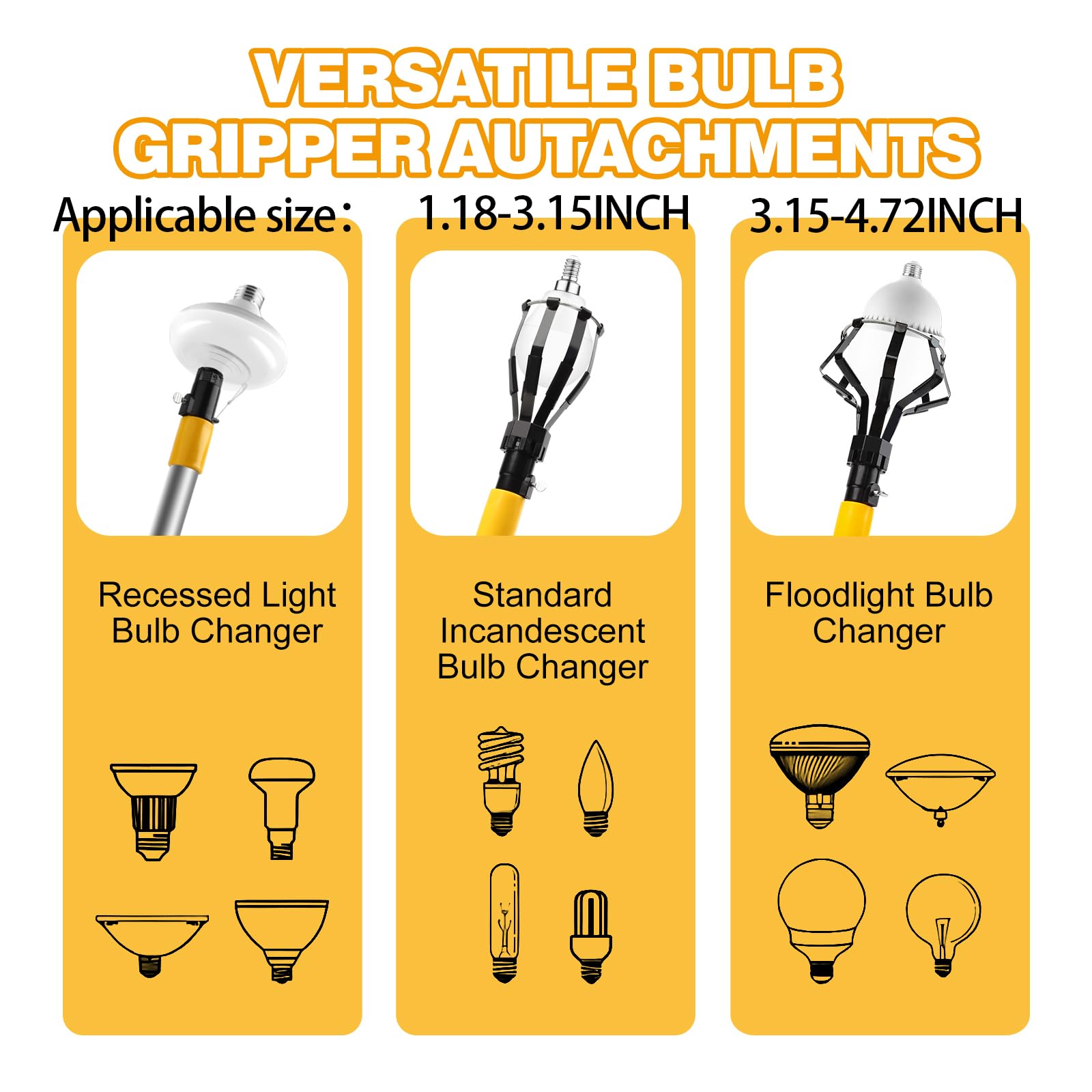 13Ft Light Bulb Changer For High Ceilings Light Bulb Changer Pole Ceiling With Pole High Ceiling With Baskets And Suction Cup Te