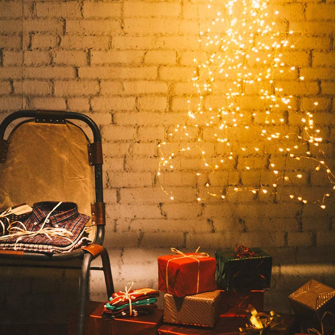 Koopower 4 Pack 50 Leds Fairy Lights With Timer, 8Pcs Batteries, And 9 Modes On 16Ft Waterproof Copper Wire String Lights For Bedroom, Wedding, And Christmas Decor, Warm White