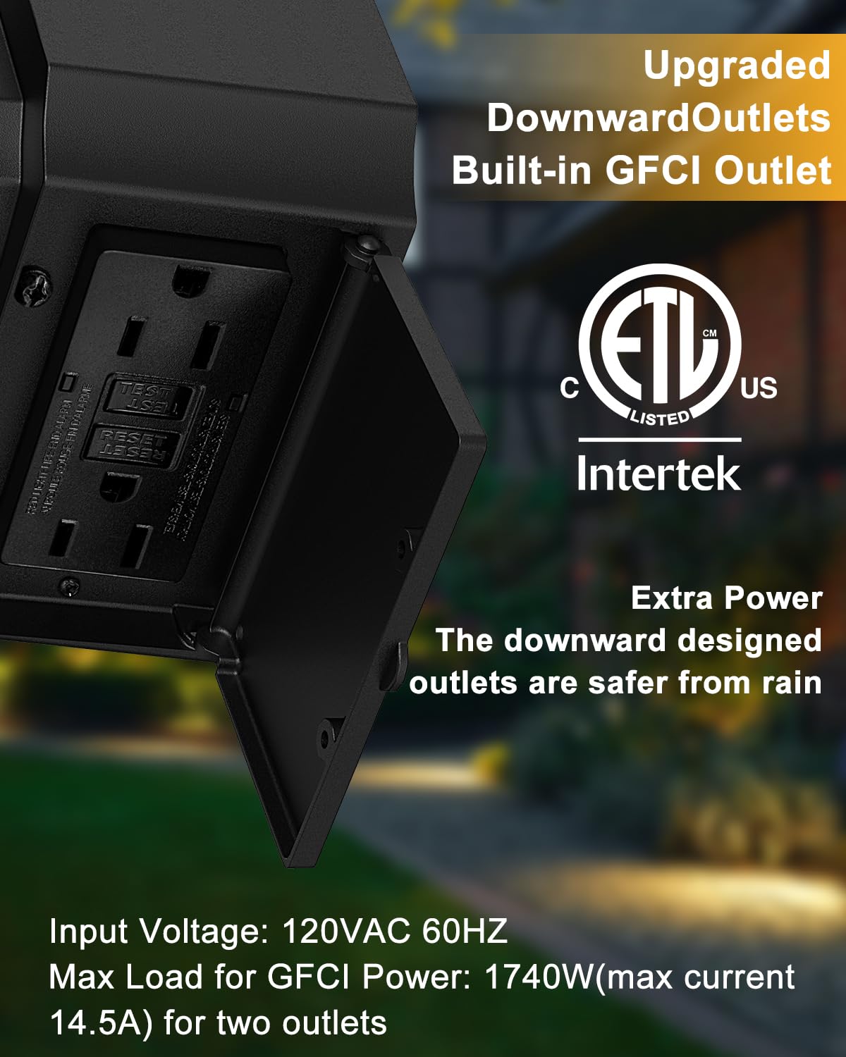 Porch Lights With Gfci Outlet  Dusk To Dawn Motion Sensor Outdoor Lights  3 Lighting Modes Waterproof Anti-Rust Alunmium Outside Porch Wall Light  Exterior Light Fixture For House Garage Front Door