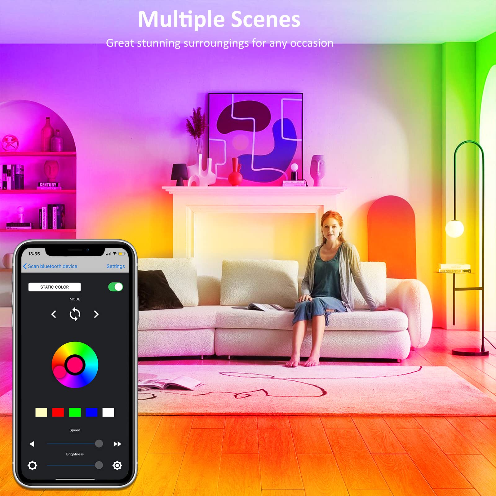 RECRE-TECH SP105E Ws2812b Bluetooth LED Controller DC5-24V White Metal