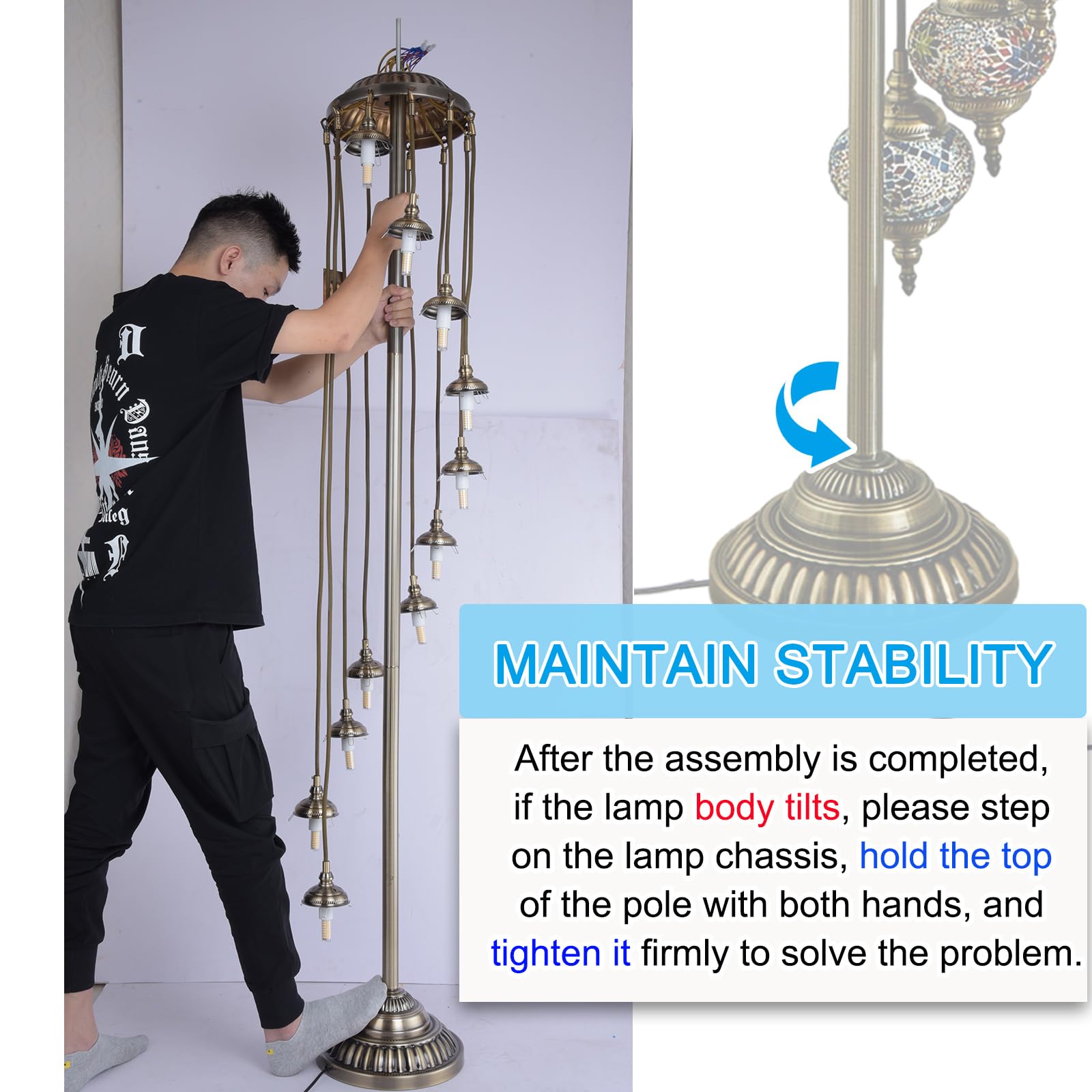 Hortsun Turkish Floor Lamp Moroccan Lamp Floor Lamp Turkish Lamp Globe Floor Lamp Moroccan Floor Lamp For Decorative Home Design