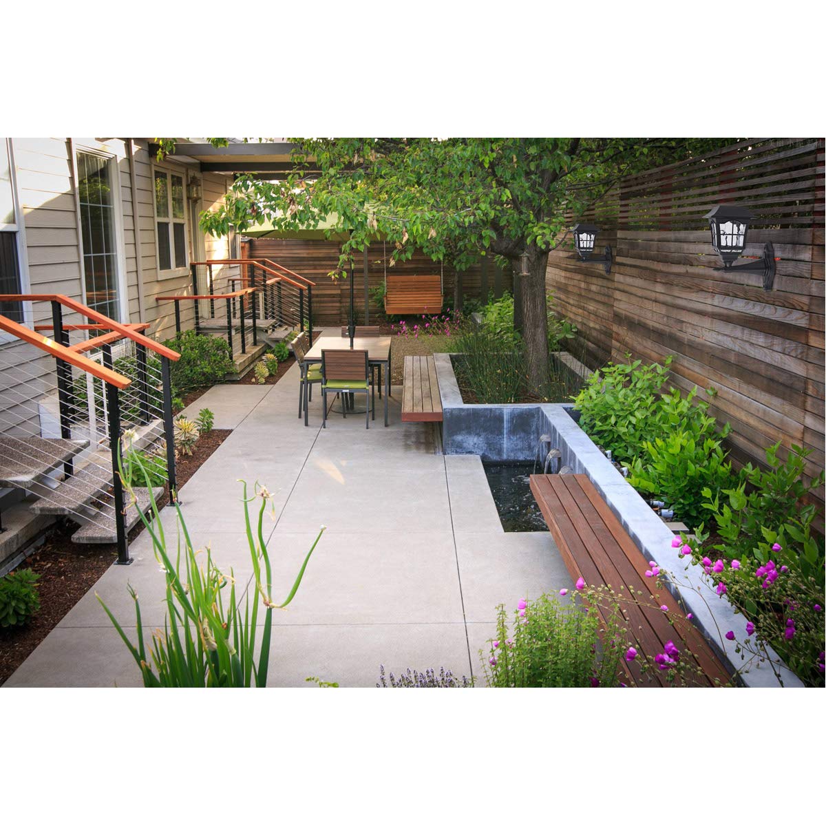 Geakv Black Led Wall Light Pack Of 4 - Modern Outdoor Decorative Lighting, 3000K, Metal