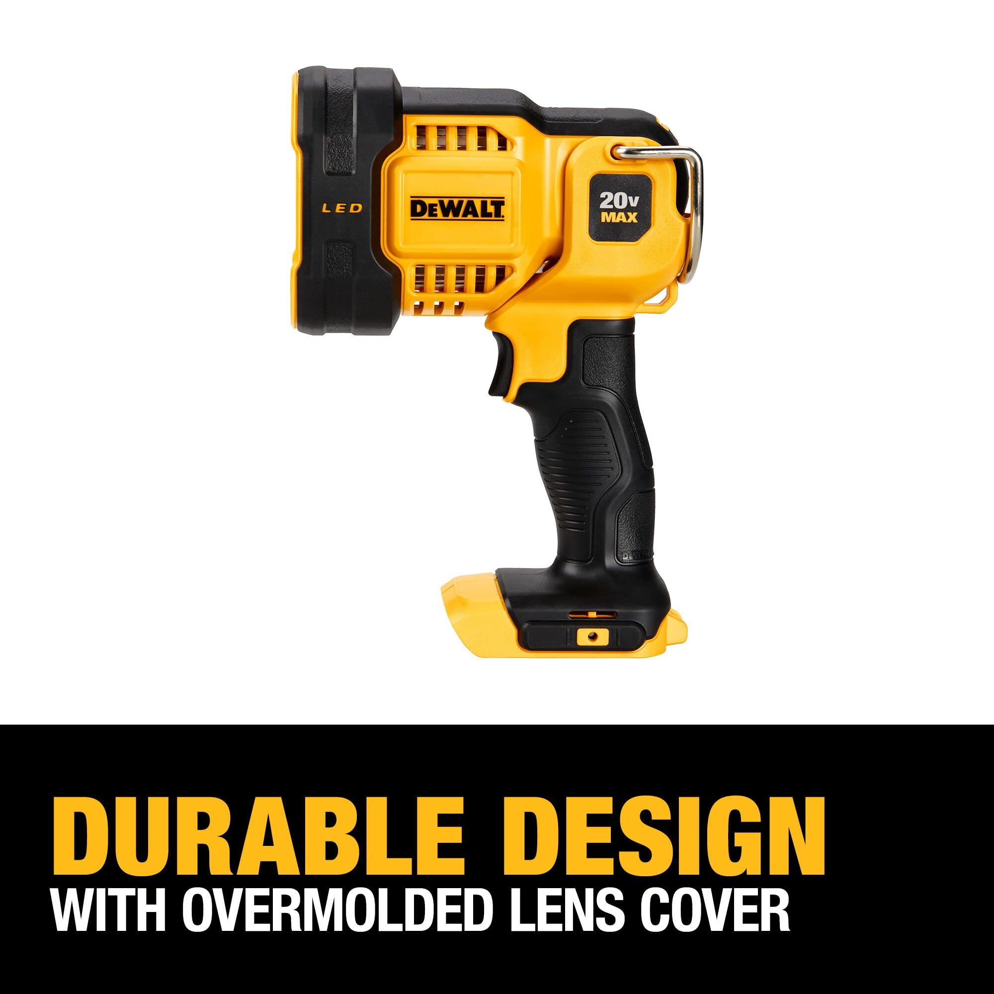 DEWALT 20V MAX LED Work Light, 1500 Lumens, Handheld Spotlight, Model DCL043, Red