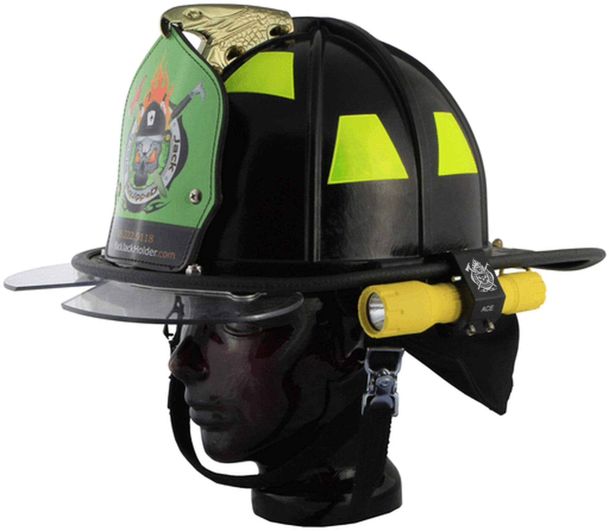 Fire Cam Blackjack Firefighter Helmet Flashlight Holder - Multicolor