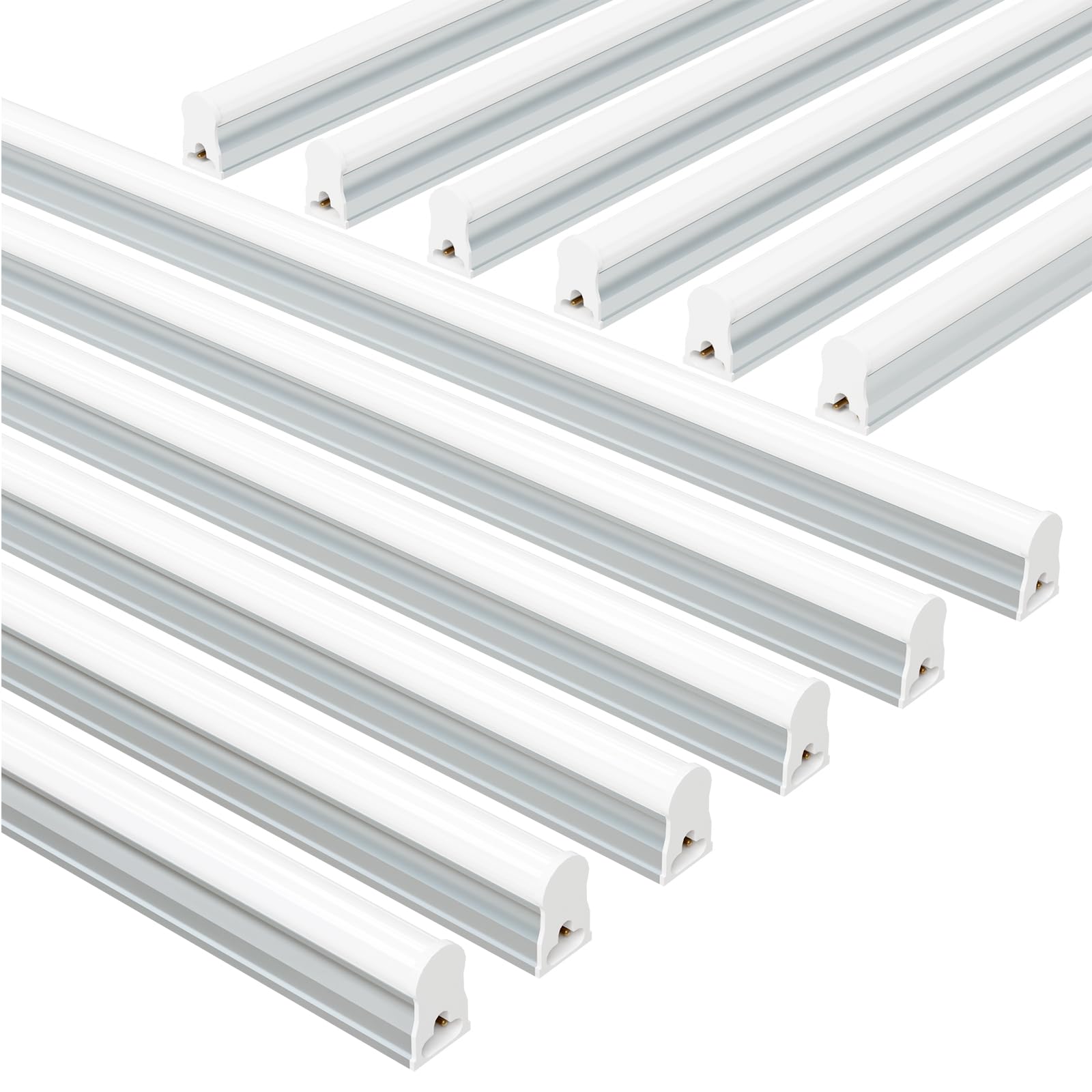 Veriligt 4FT LED Shop Lights (12 Pack), 2000LM 6500K Super Bright White T5 Commercial Lights, 20W Linkable Utility Integrated Si