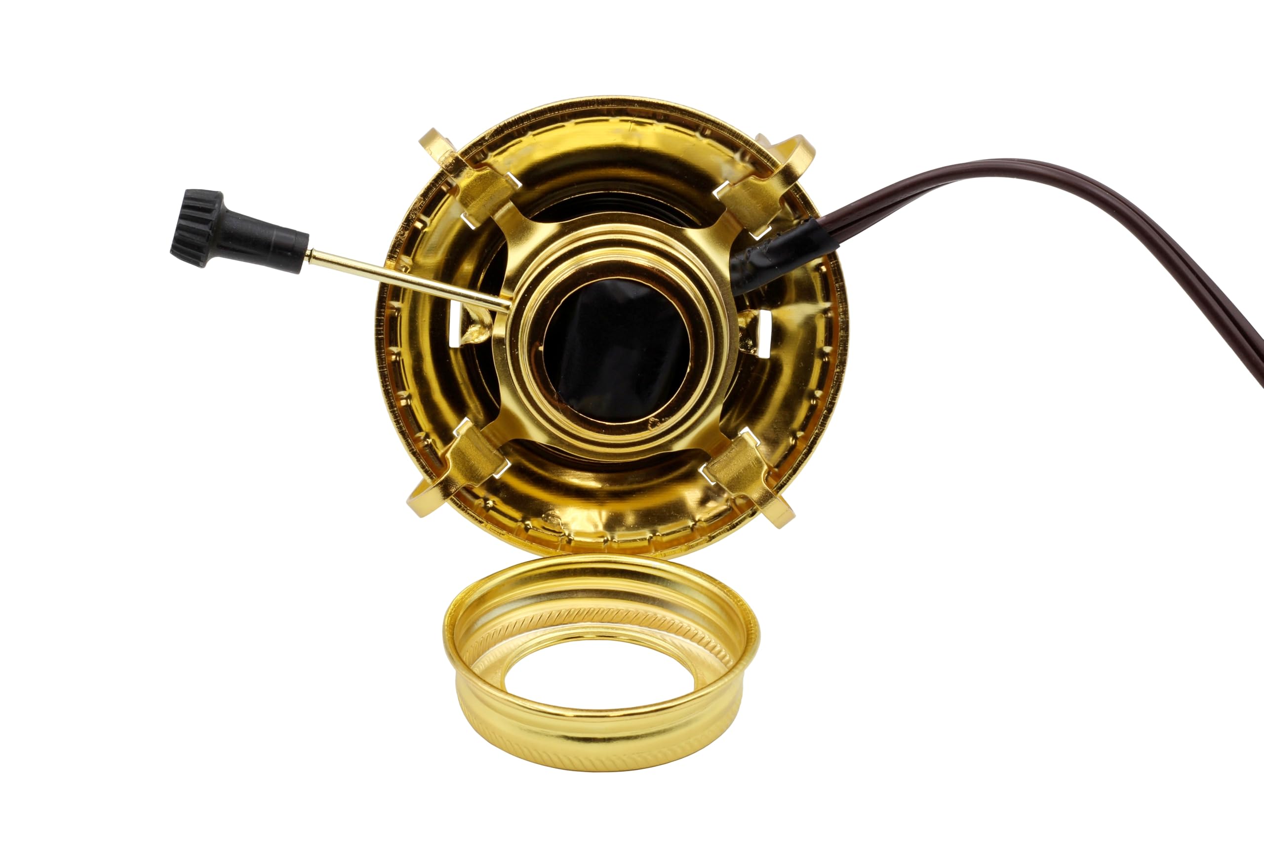 Creative Hobbies Electric Oil Lamp Burner DIY Kit, Pre-Wired, Gold, Model M999E